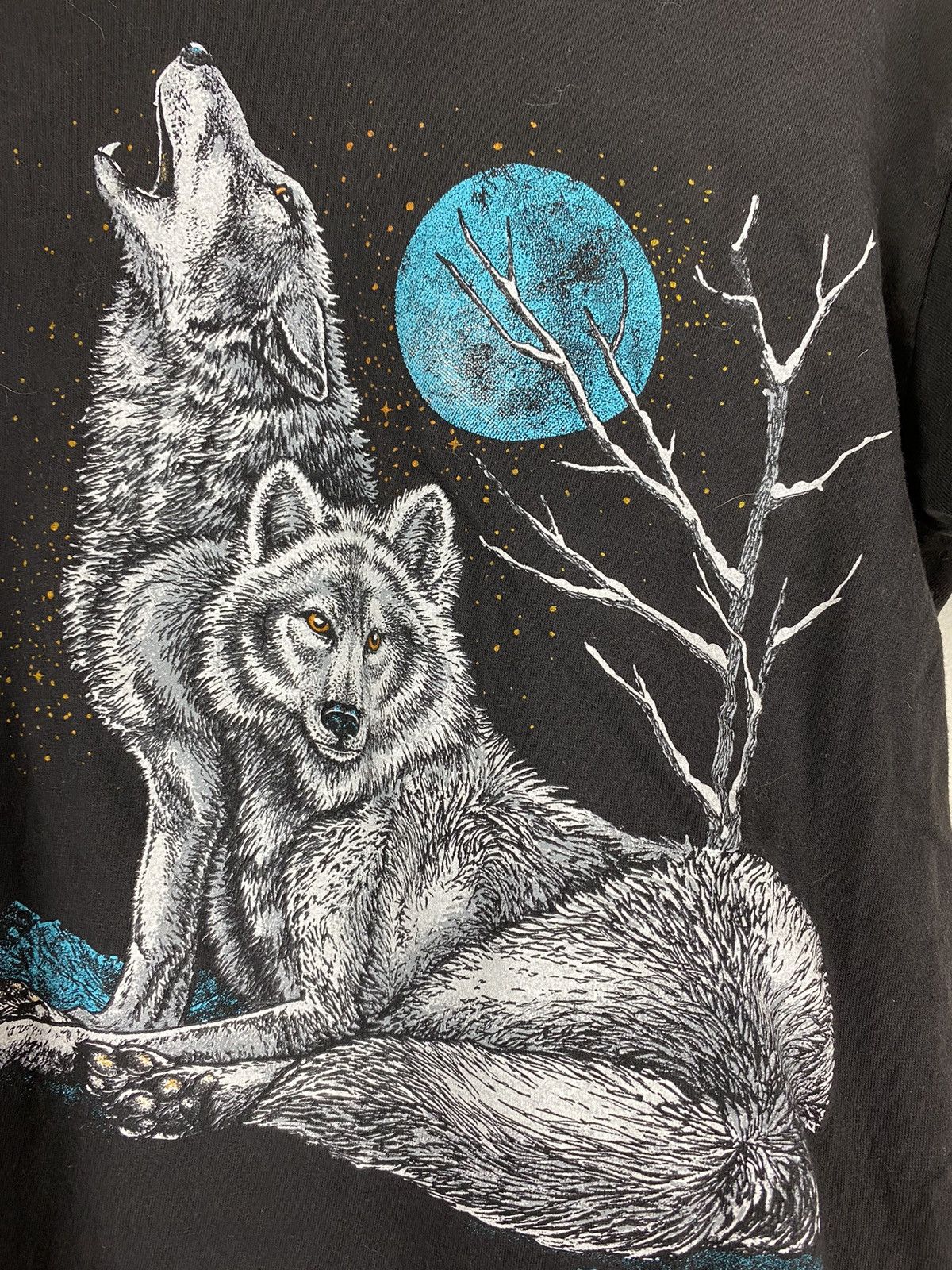 Vintage Made in Usa 1989 Wolves Wolf Single Stitch T Shirt American Size US M / EU 48-50 / 2 - 2 Thumbnail