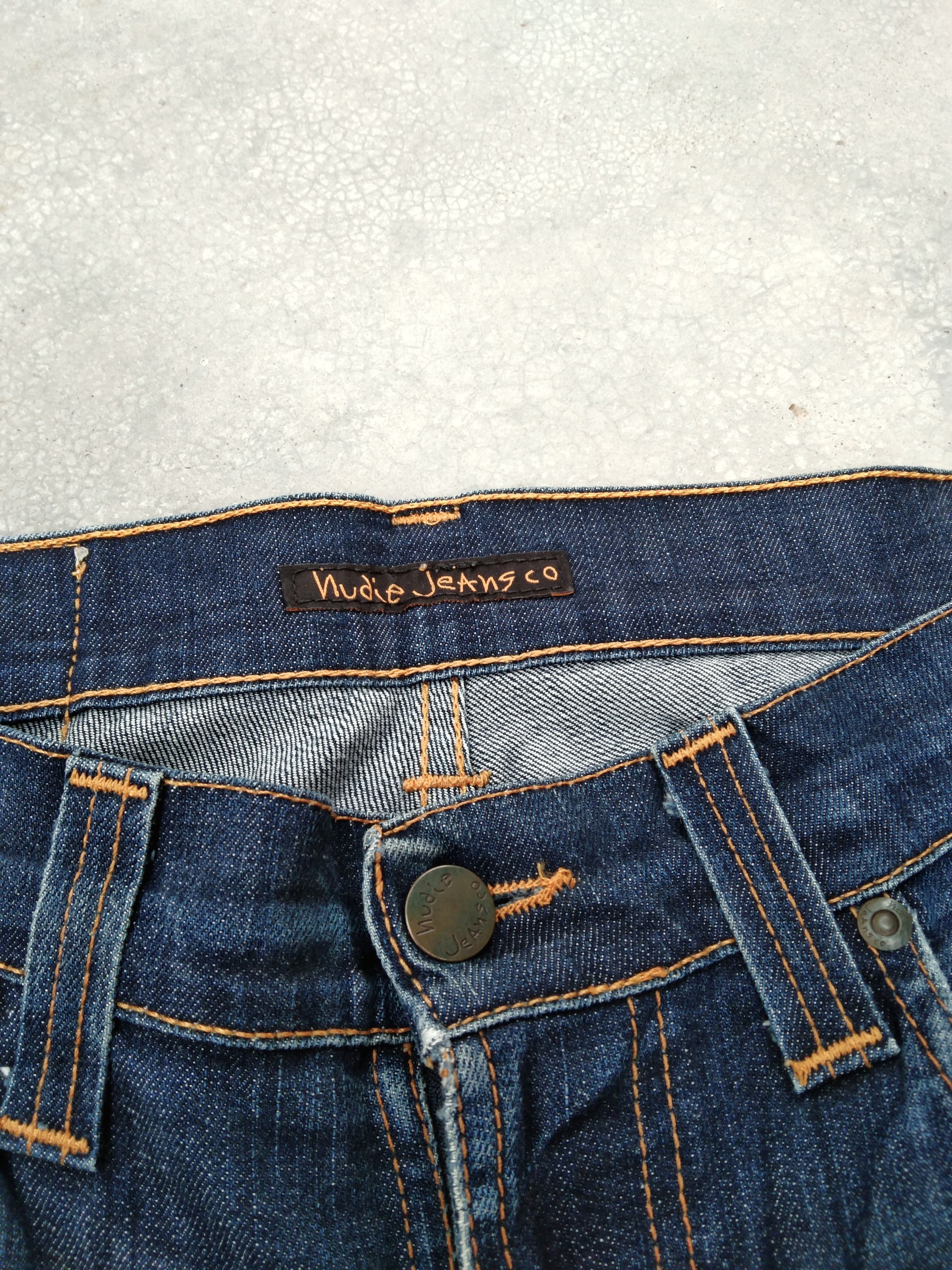 Jean × Nudie Jeans × Vintage Nudie Distressed Repaired Jeans 28x30 Size US 28 / EU 44 - 8 Thumbnail
