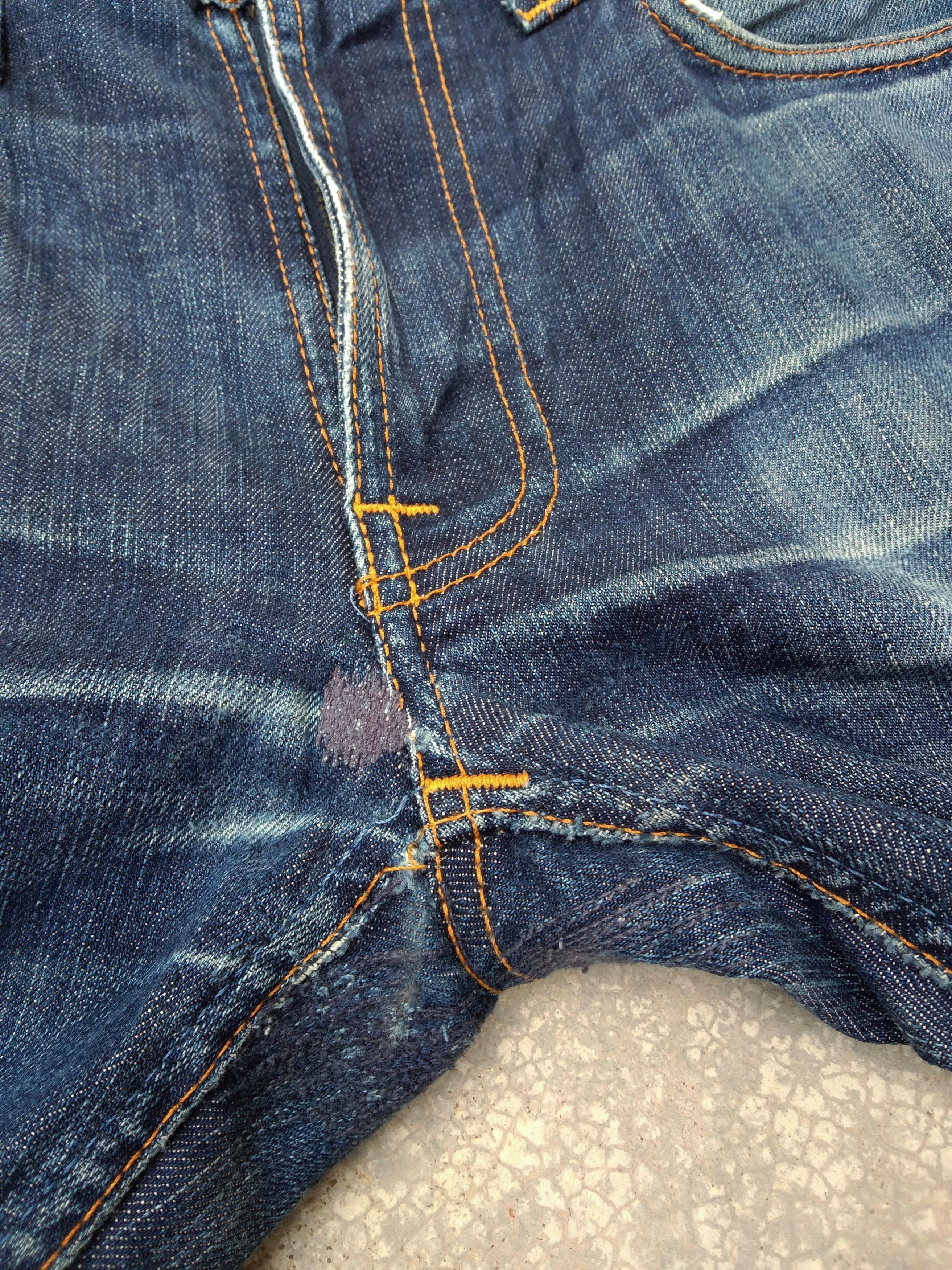Jean × Nudie Jeans × Vintage Nudie Distressed Repaired Jeans 28x30 Size US 28 / EU 44 - 5 Thumbnail
