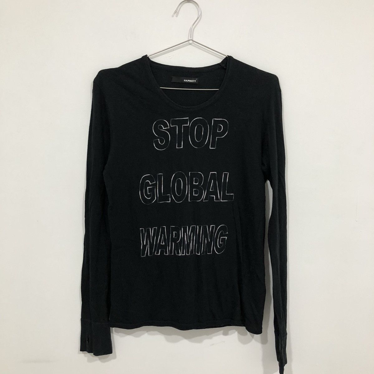 Katharine Hamnett London Stop Global Warming L/S Tee Size US M / EU 48-50 / 2 - 1 Thumbnail