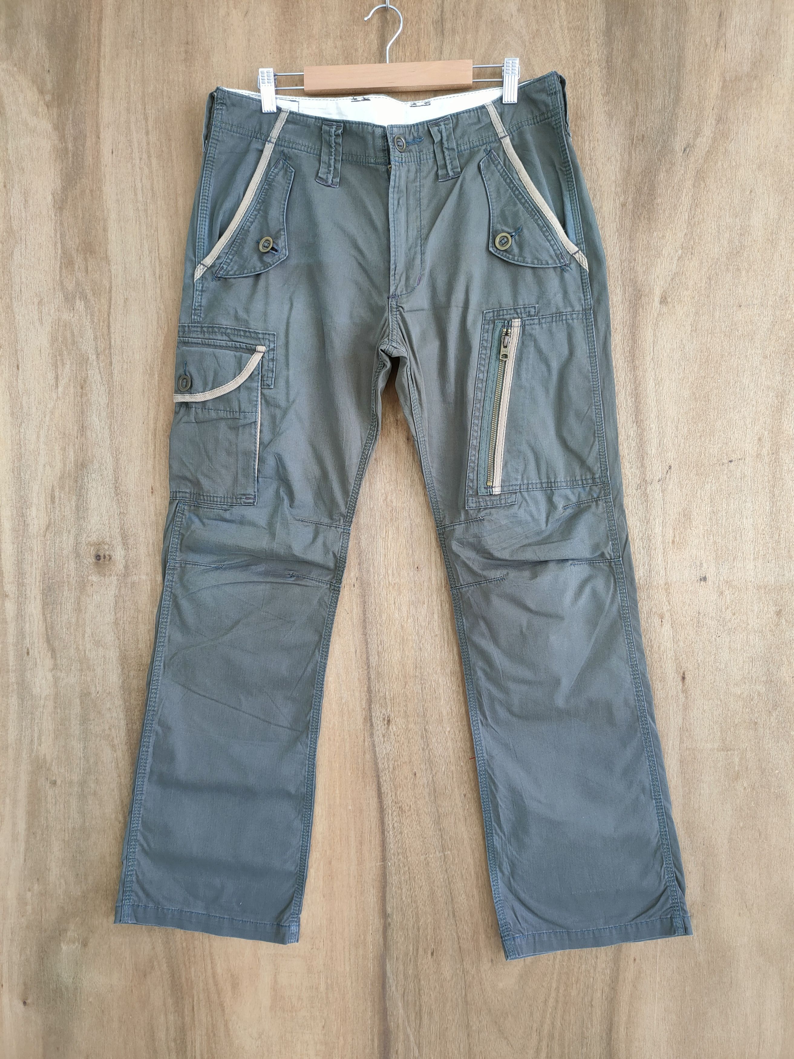 Japanese Brand JAPANESE BRAND FADED GREEN CARGO PANTS Size US 34 / EU 50 - 1 Thumbnail
