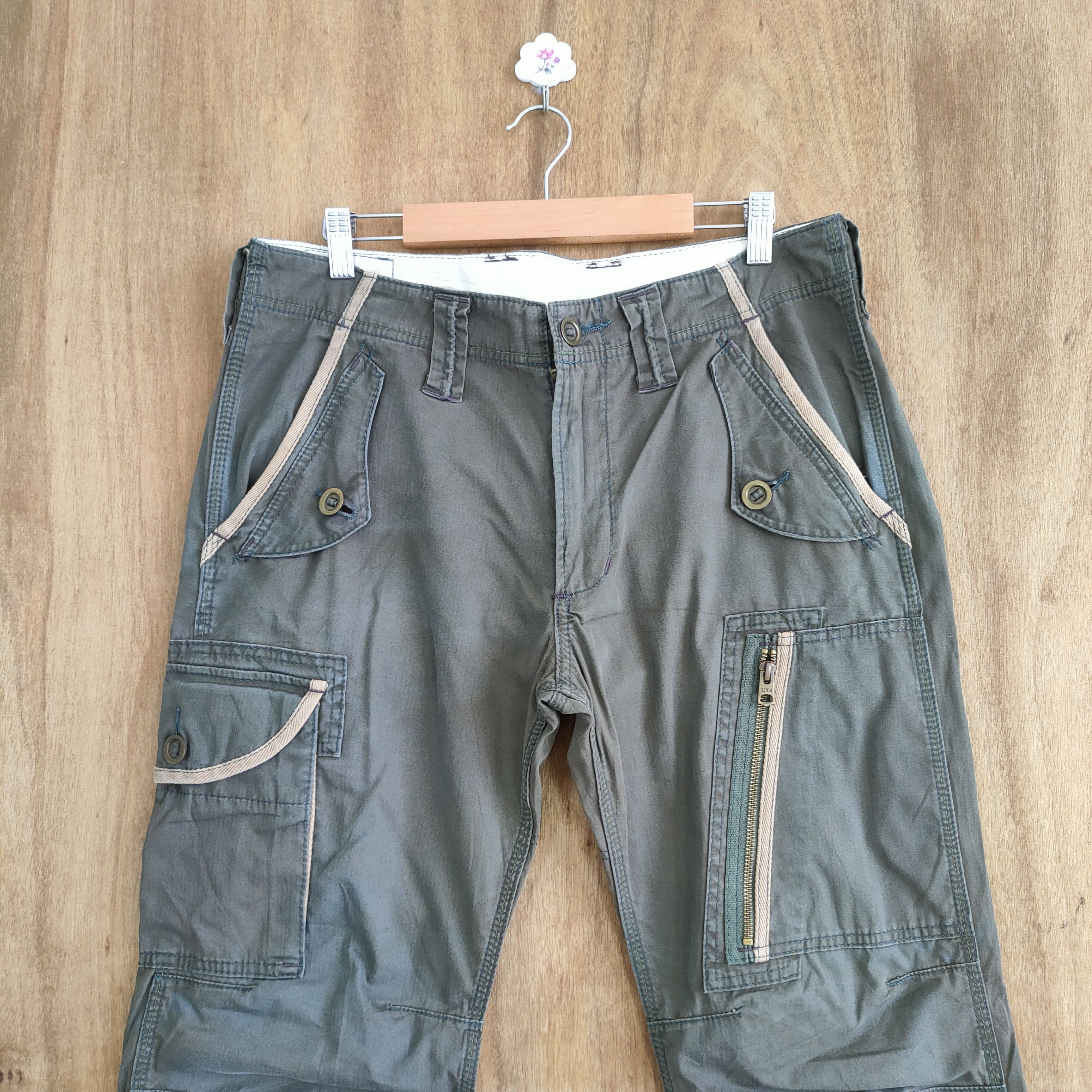 Japanese Brand JAPANESE BRAND FADED GREEN CARGO PANTS Size US 34 / EU 50 - 2 Thumbnail