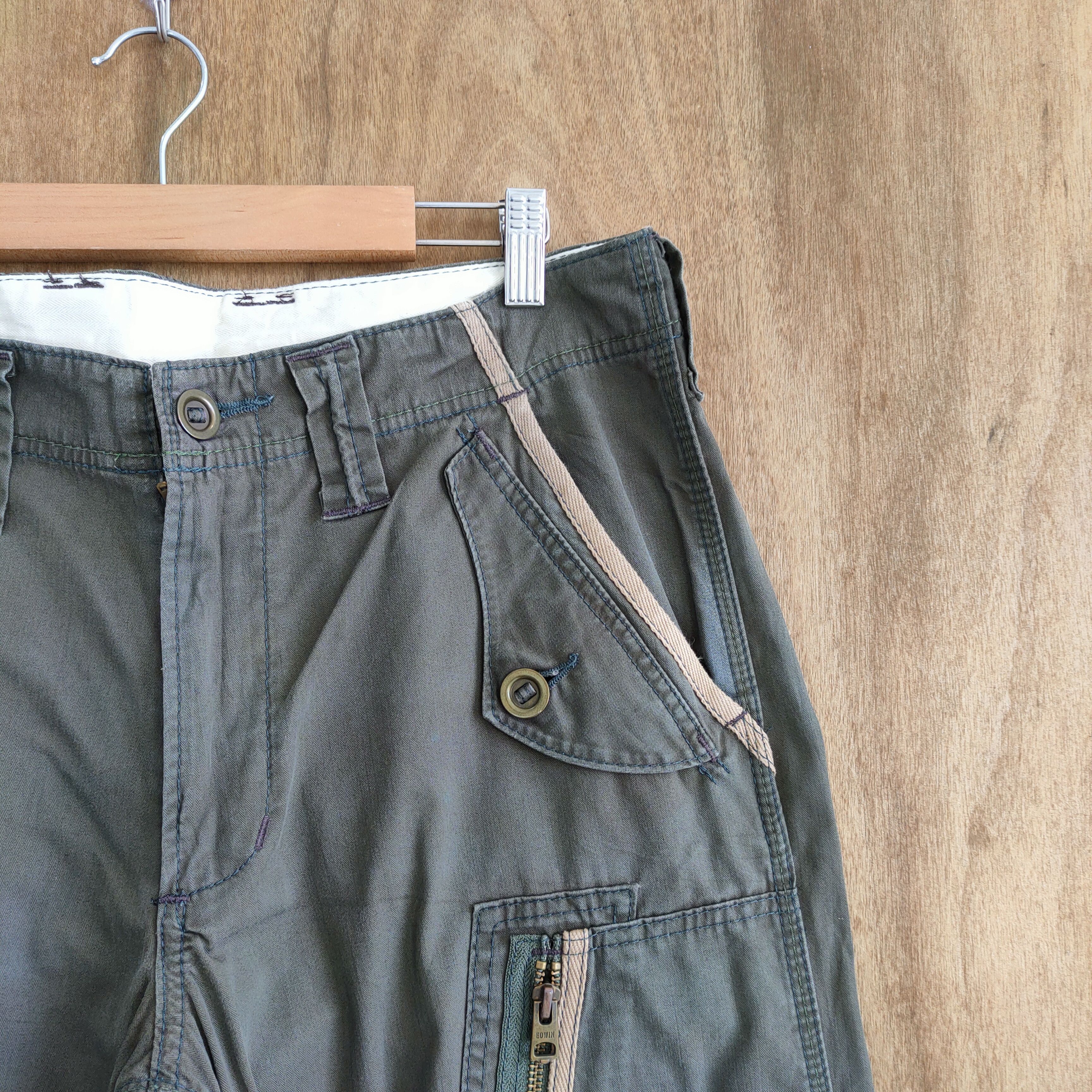 Japanese Brand JAPANESE BRAND FADED GREEN CARGO PANTS Size US 34 / EU 50 - 6 Thumbnail