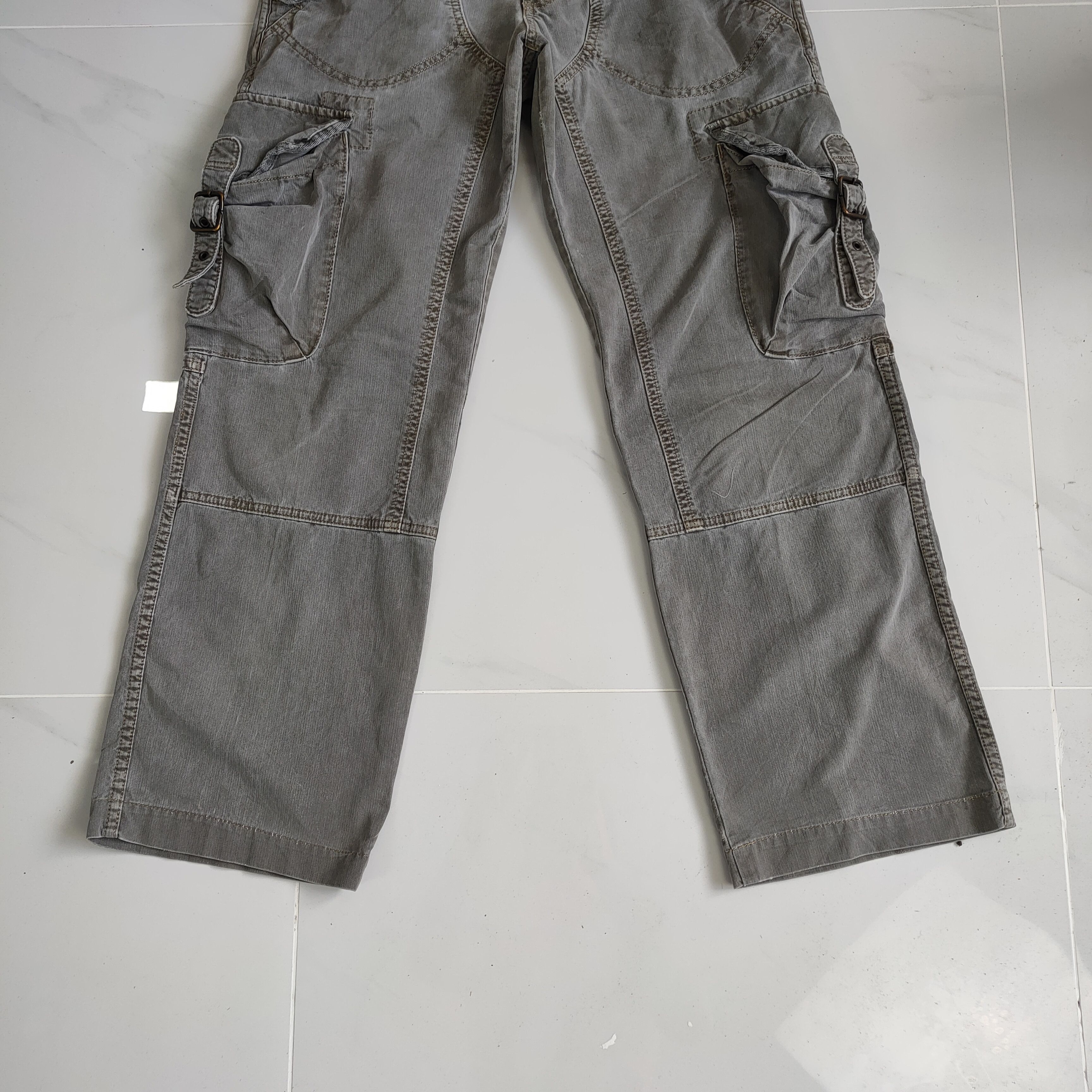 Japanese Brand VINTAGE JAPANESE DOUBLE KNEE FADED CARGO PANTS Size US 30 / EU 46 - 3 Thumbnail