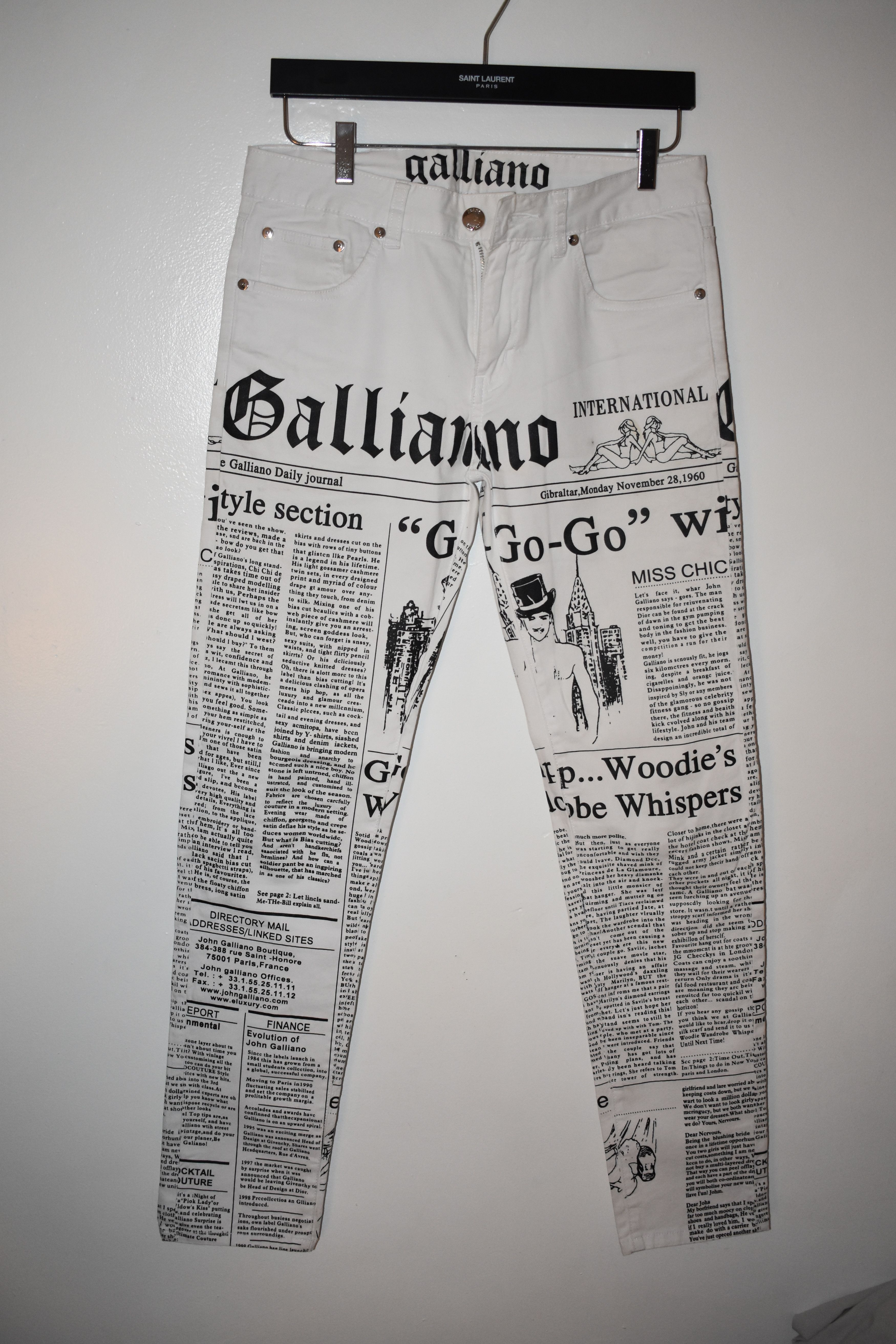 John Galliano Newspaper pants | Grailed