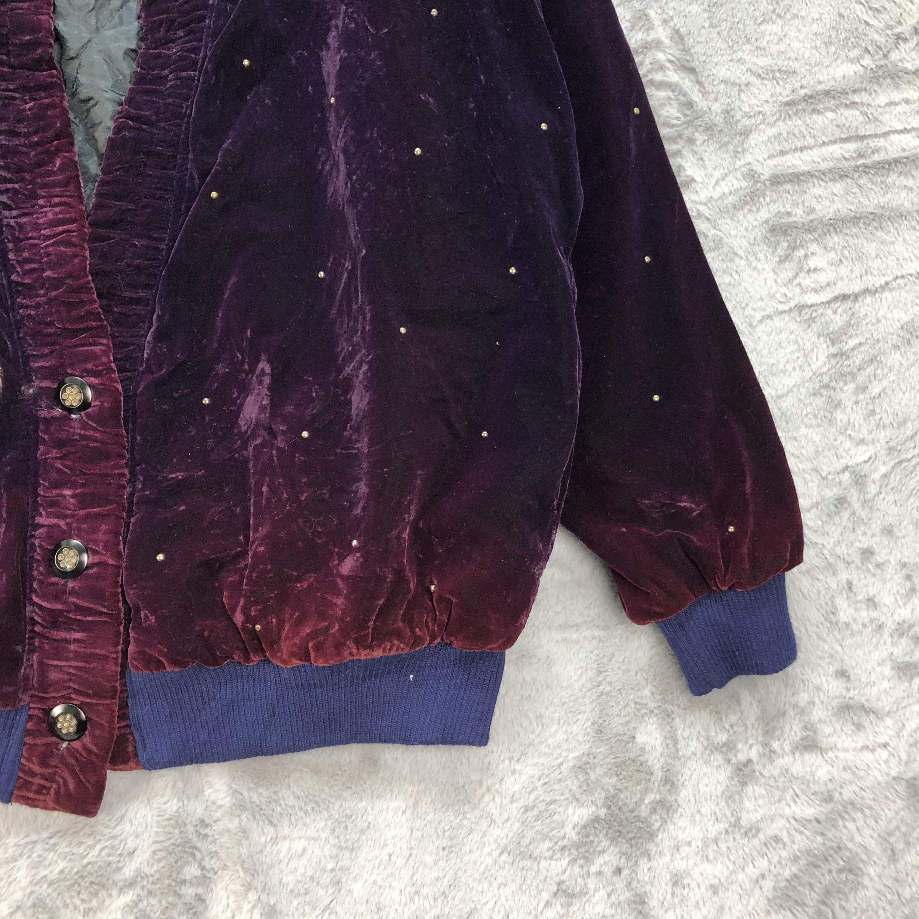 Velvet Vintage Japan Violet Velvet Jacket #4569-159 Size XL / US 12-14 / IT 48-50 - 5 Thumbnail