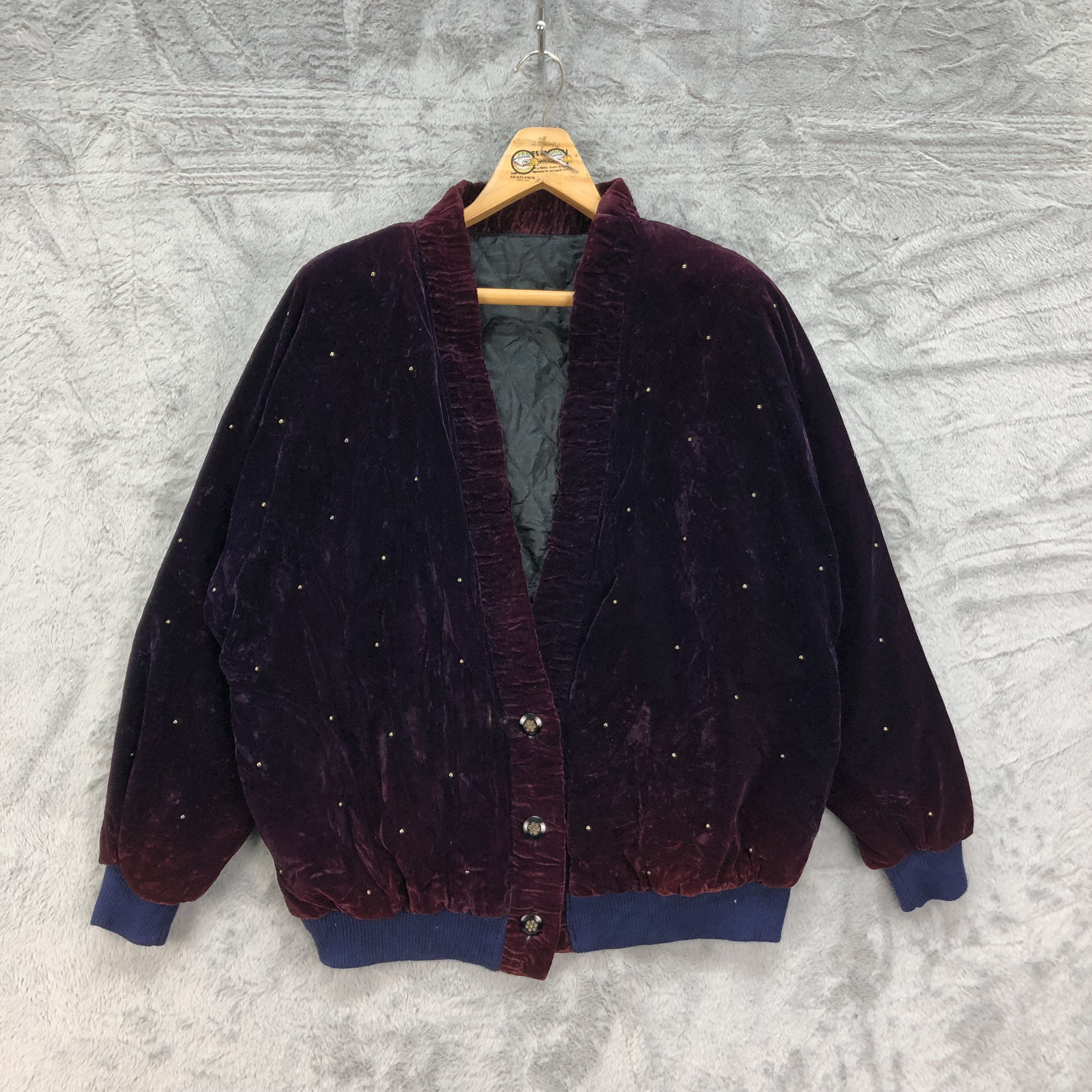 Velvet Vintage Japan Violet Velvet Jacket #4569-159 Size XL / US 12-14 / IT 48-50 - 1 Thumbnail