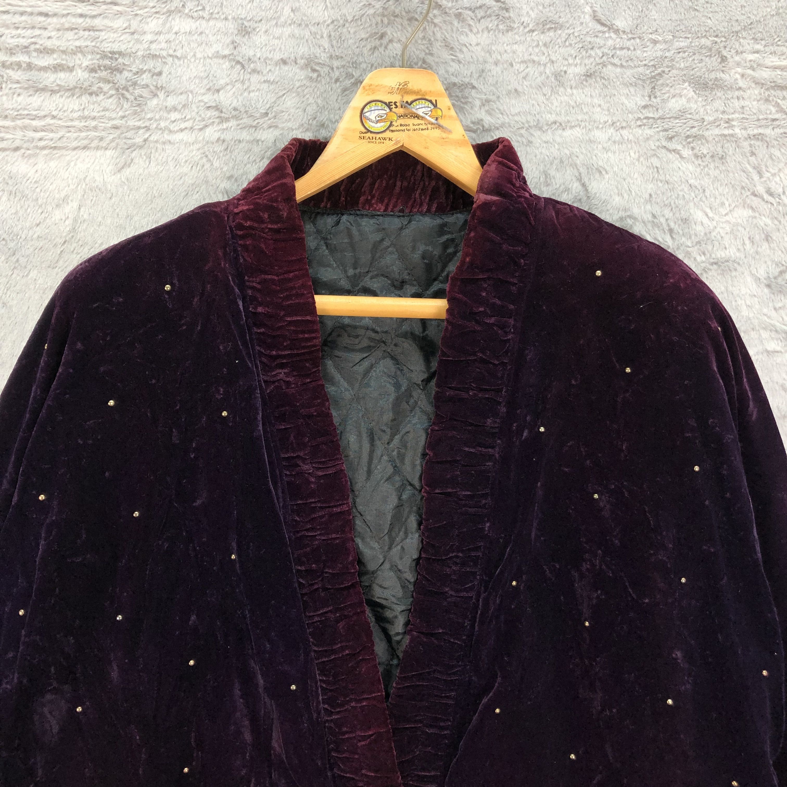 Velvet Vintage Japan Violet Velvet Jacket #4569-159 Size XL / US 12-14 / IT 48-50 - 2 Thumbnail