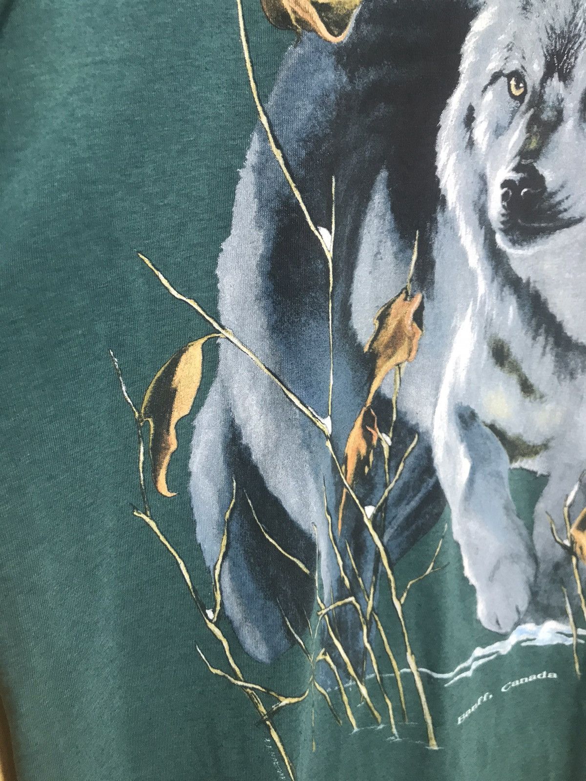 Vintage 1993 Vintage 90s Harlequin wolfs single stitch t-shirt Size US M / EU 48-50 / 2 - 3 Thumbnail