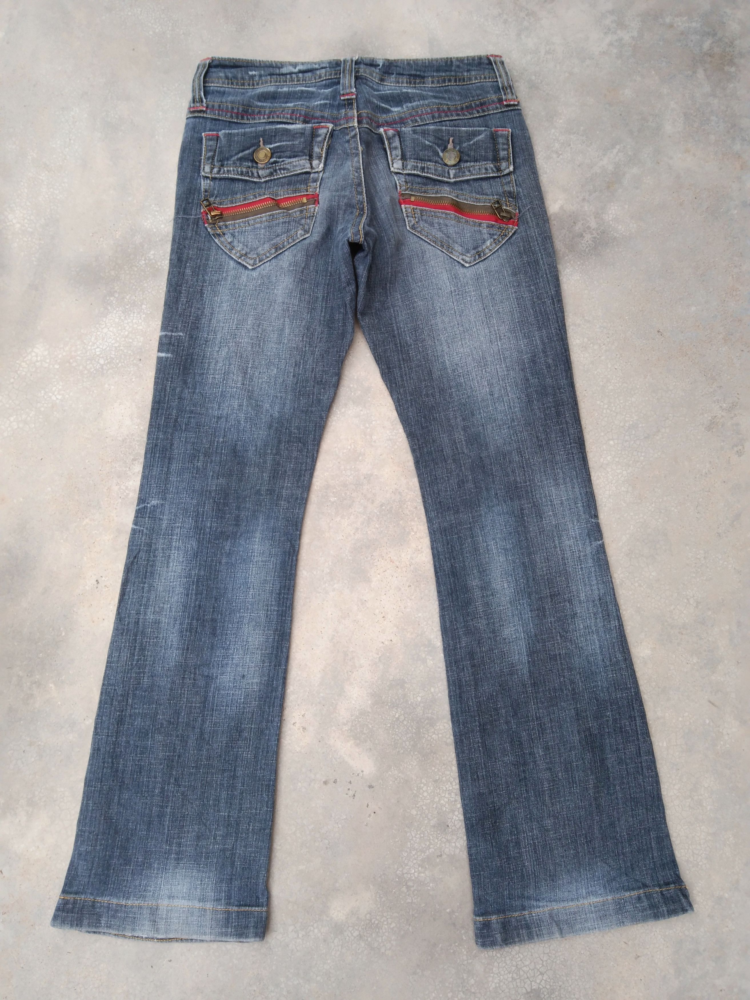 Japanese Brand × Jean × Vintage Vintage Flared Jeans Japanese Clef De Sol Retro Punk Style Size US 27 - 2 Thumbnail
