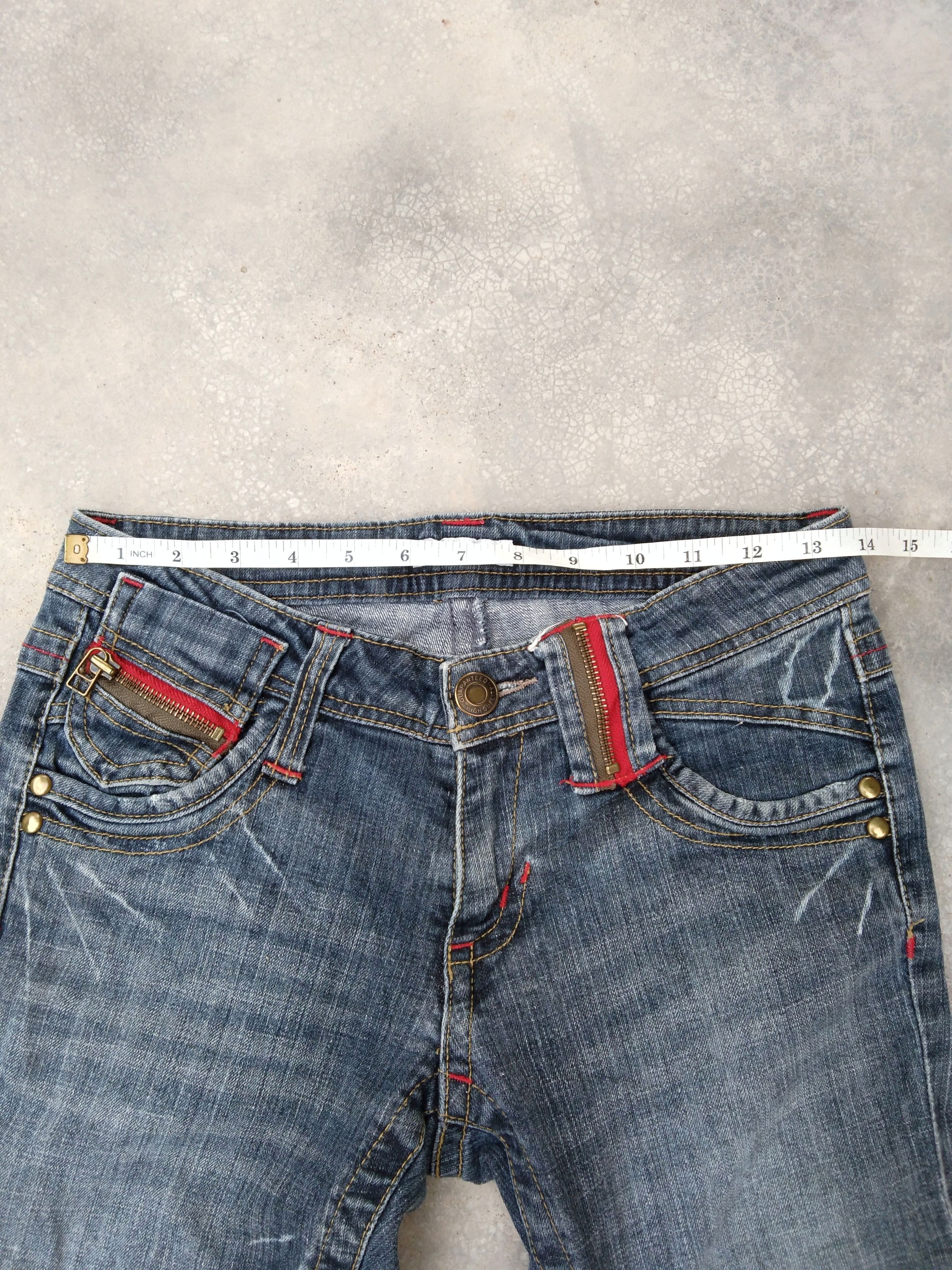 Japanese Brand × Jean × Vintage Vintage Flared Jeans Japanese Clef De Sol Retro Punk Style Size US 27 - 5 Thumbnail