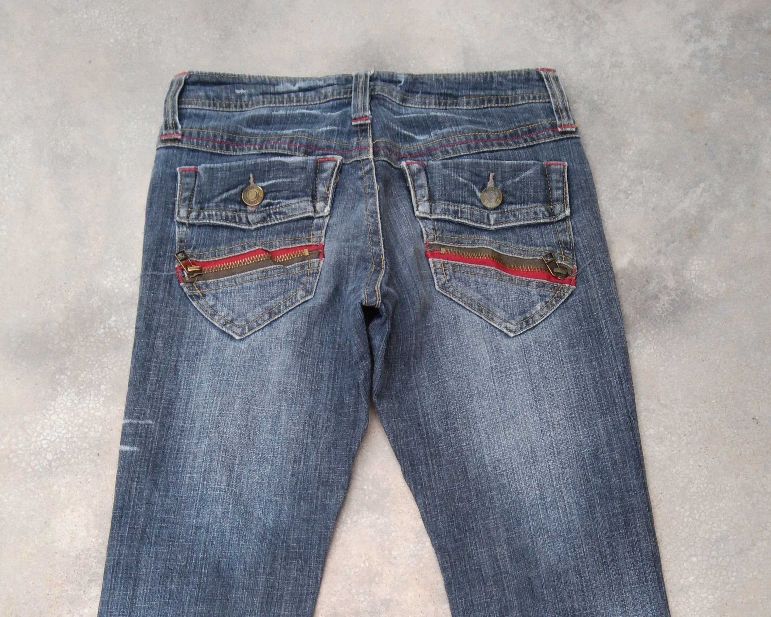 Japanese Brand × Jean × Vintage Vintage Flared Jeans Japanese Clef De Sol Retro Punk Style Size US 27 - 3 Thumbnail