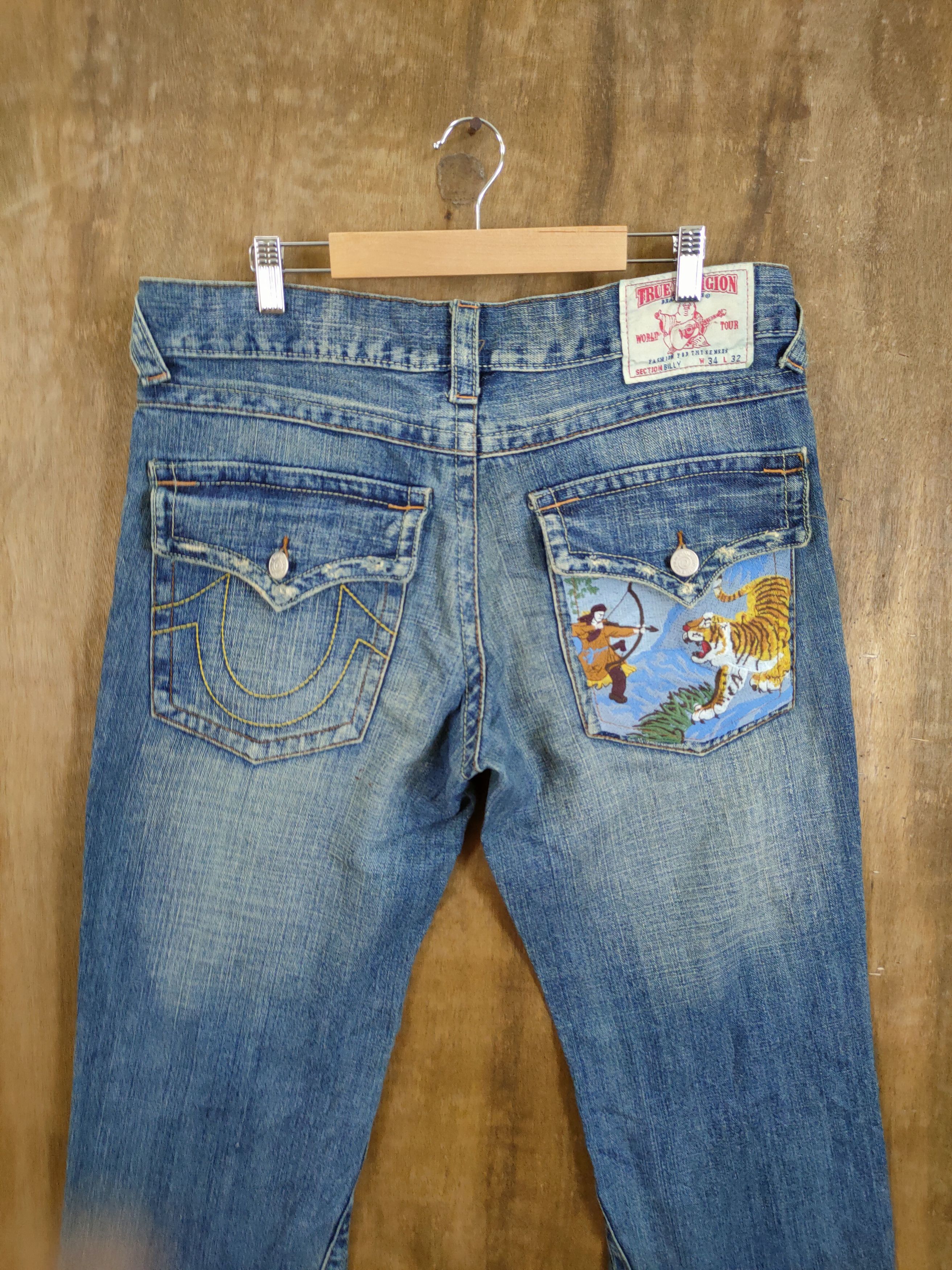 True Religion True Religion billy tiger distressed denim pants #46-888DLAL Size US 34 / EU 50 - 3 Thumbnail