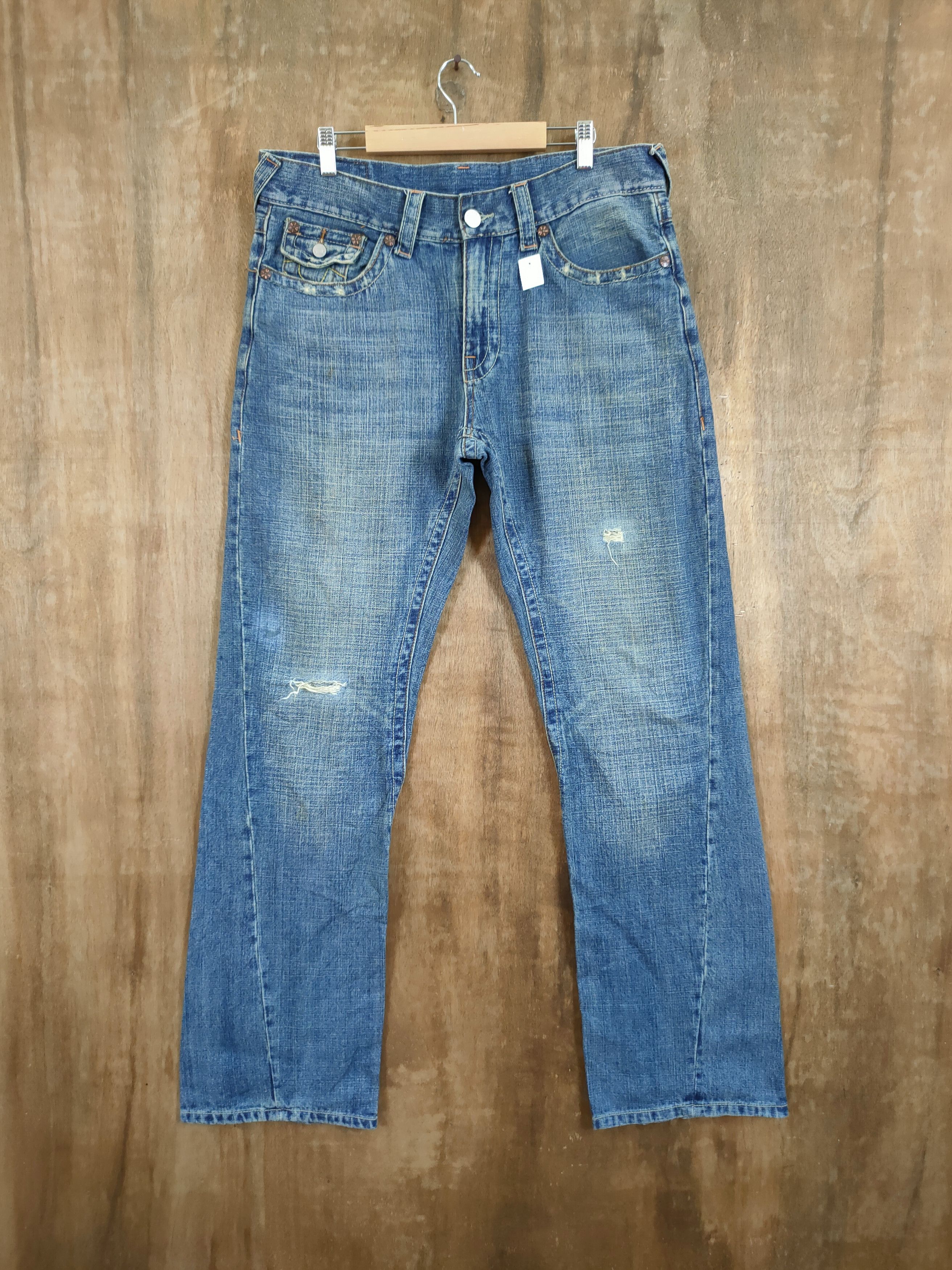 True Religion True Religion billy tiger distressed denim pants #46-888DLAL Size US 34 / EU 50 - 9 Thumbnail