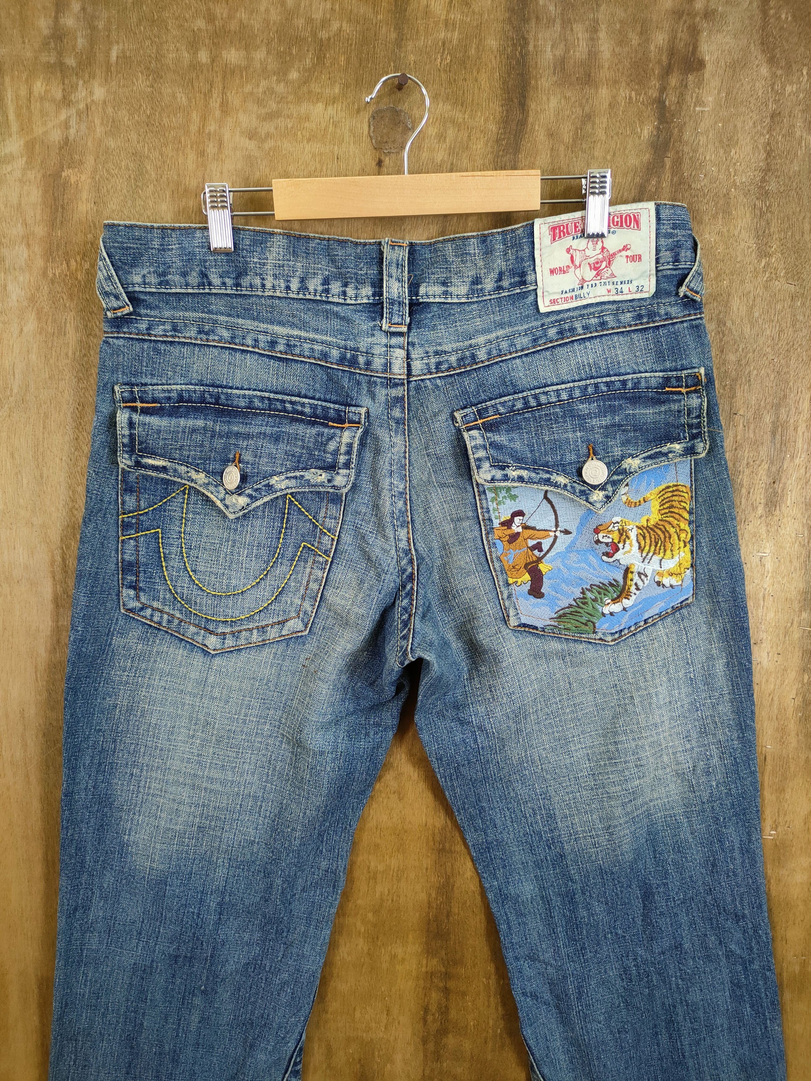 True Religion True Religion billy tiger distressed denim pants #46-888DLAL Size US 34 / EU 50 - 4 Thumbnail