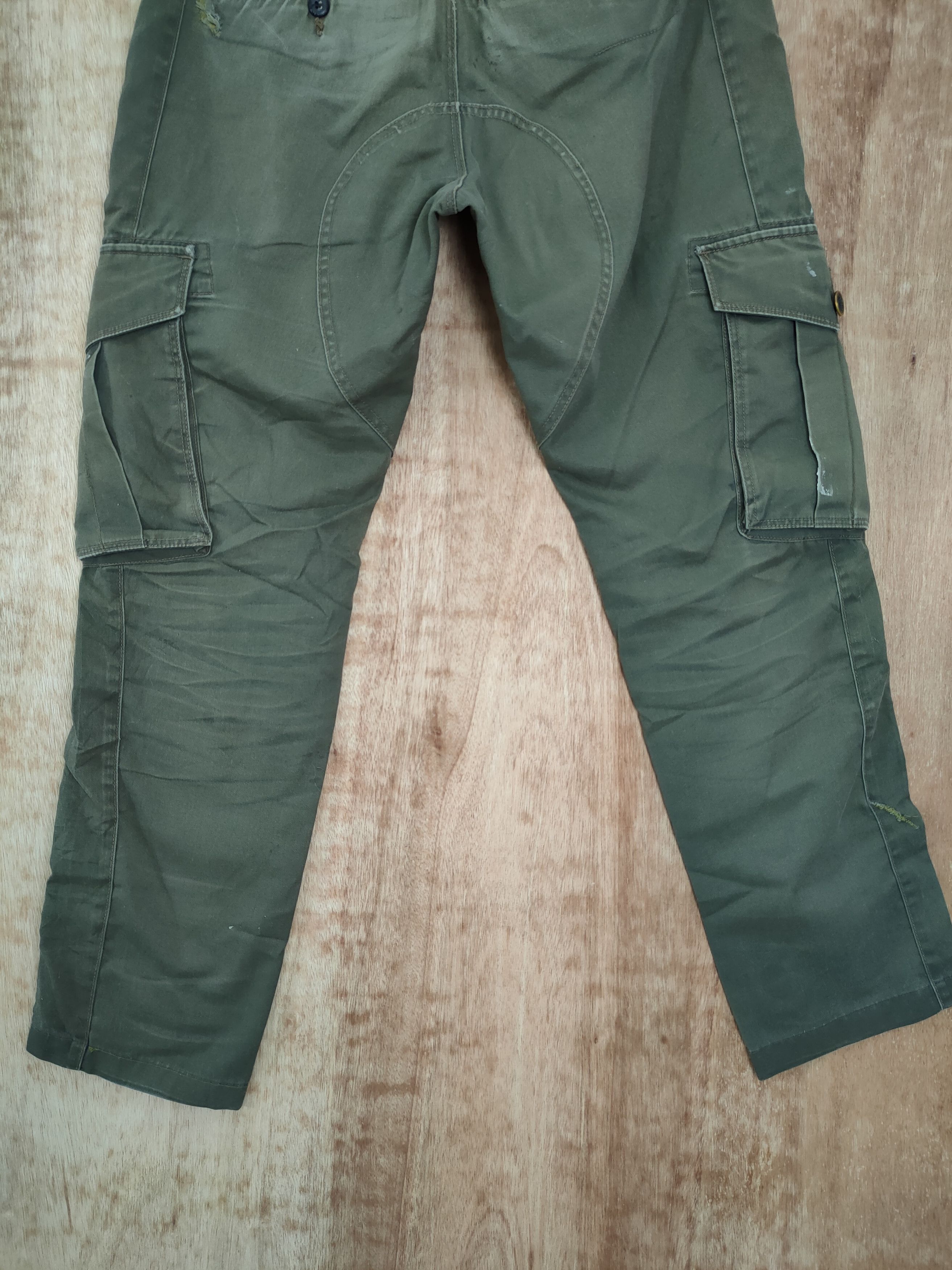 DLL dickies patch distressed cargo pants #46-091DLL