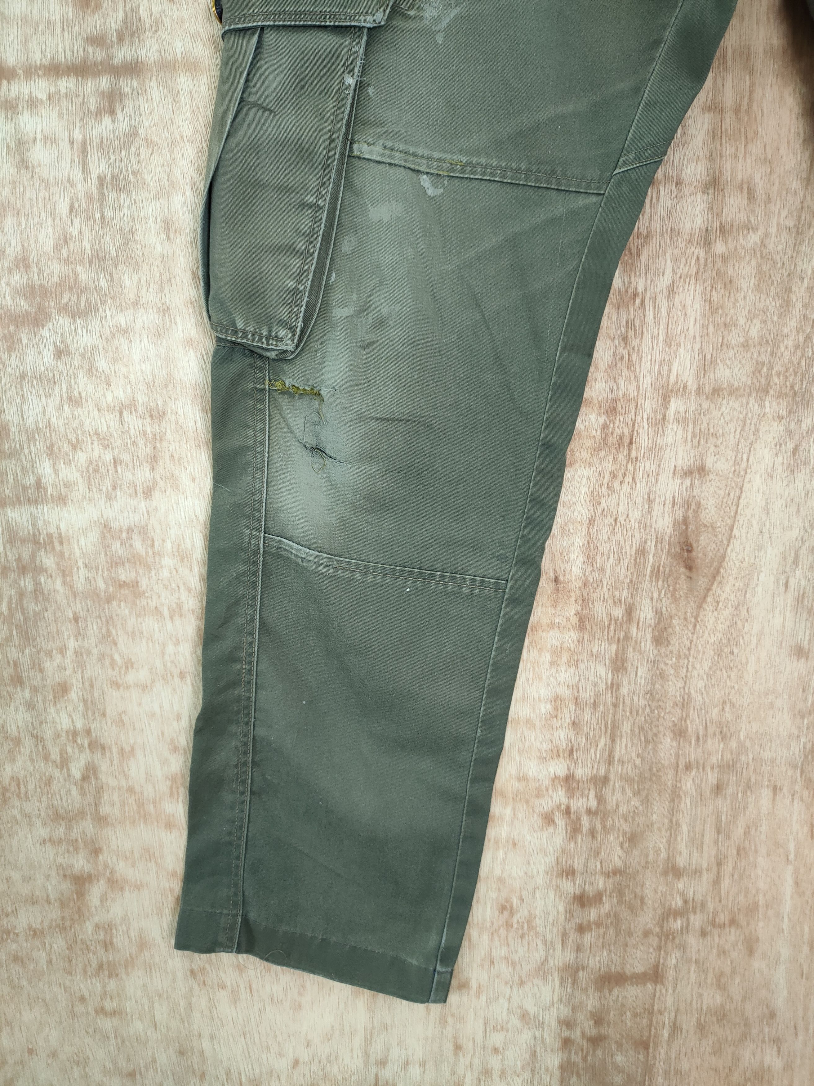 DLL dickies patch distressed cargo pants #46-091DLL