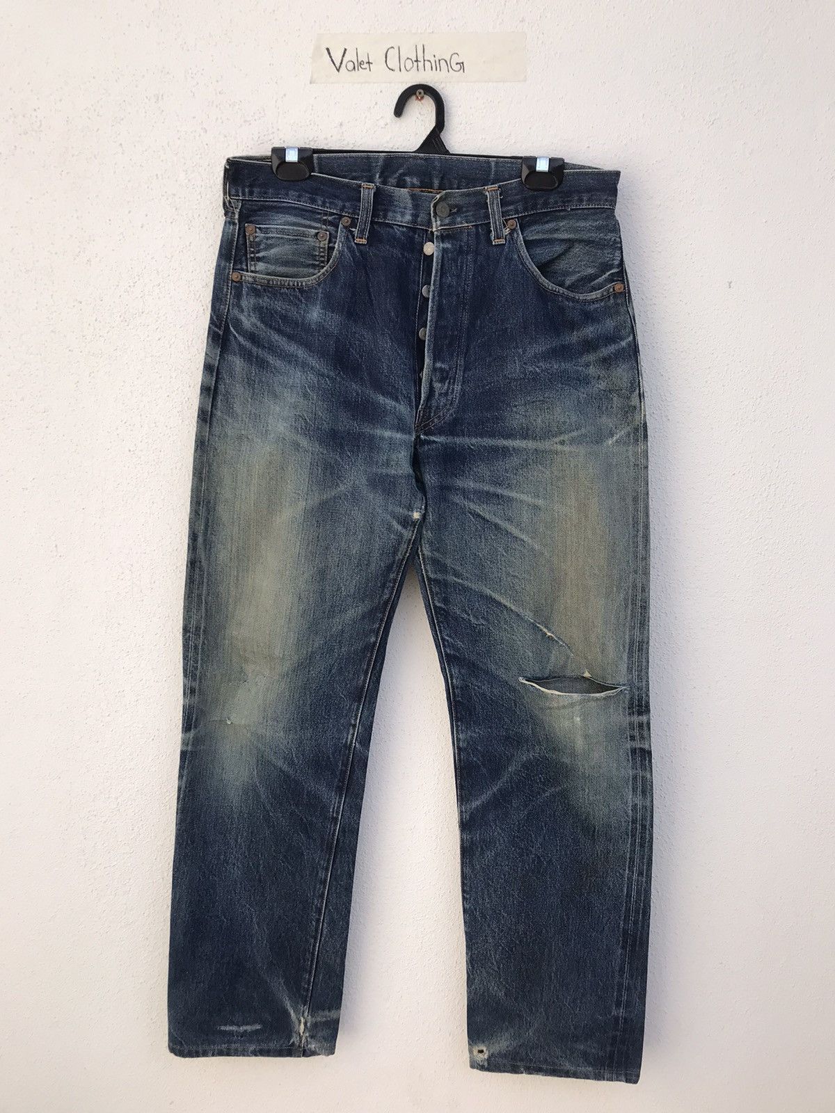 Levi's × Levi's Vintage Clothing × Vintage Levis LVC Big E 501XX Perfect Distressed Size US 32 / EU 48 - 2 Thumbnail