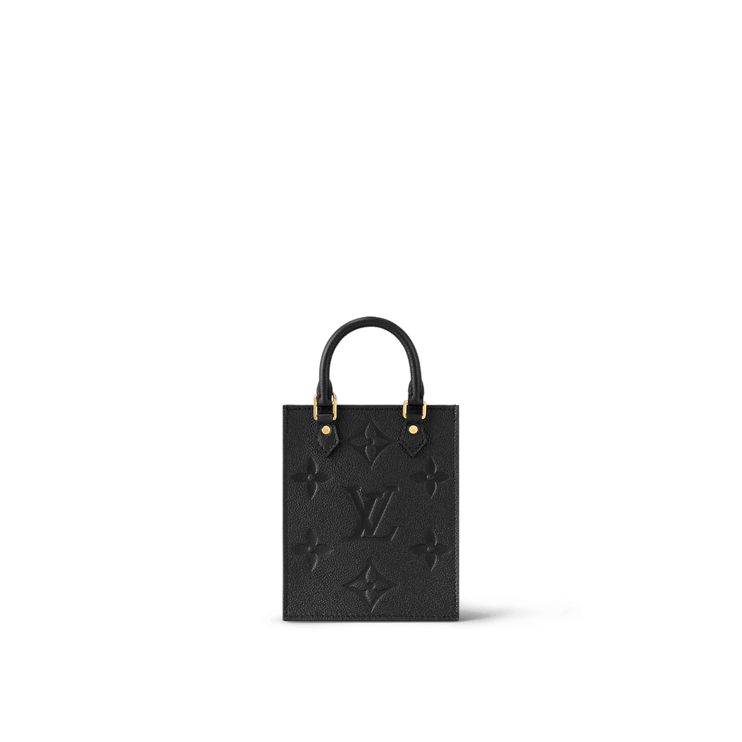 Shop Louis Vuitton PETIT SAC PLAT Monogram 2WAY Plain Leather