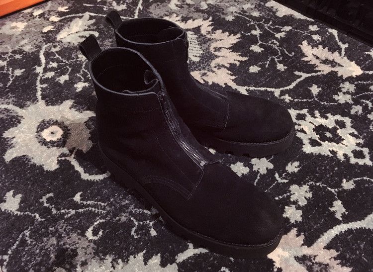 Lad Musician black suede combat boots | Grailed