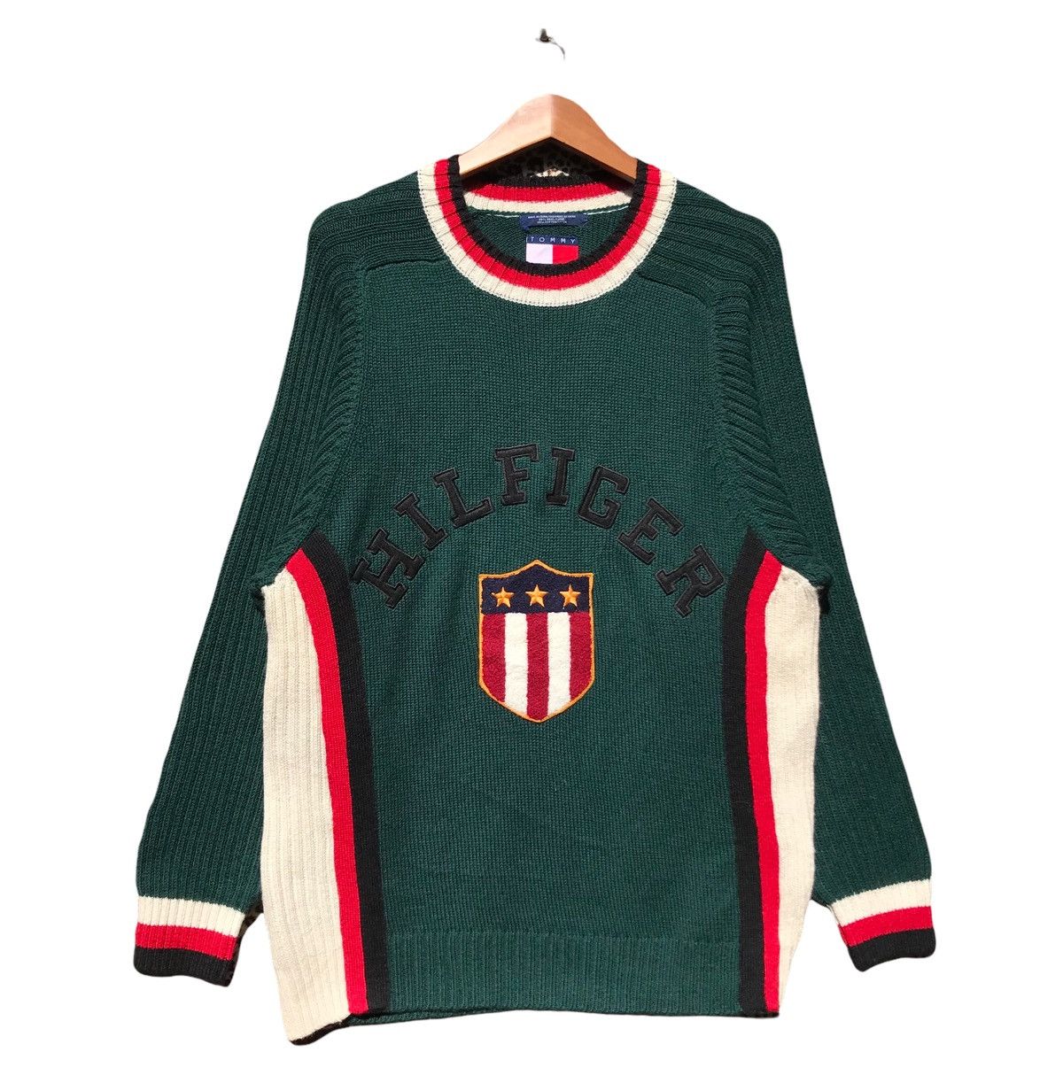 Tommy Hilfiger × Tommy Jeans × Vintage Vintage Tommy Hilfiger Knitwear Spellout Embroidery Tommy Size US M / EU 48-50 / 2 - 1 Thumbnail