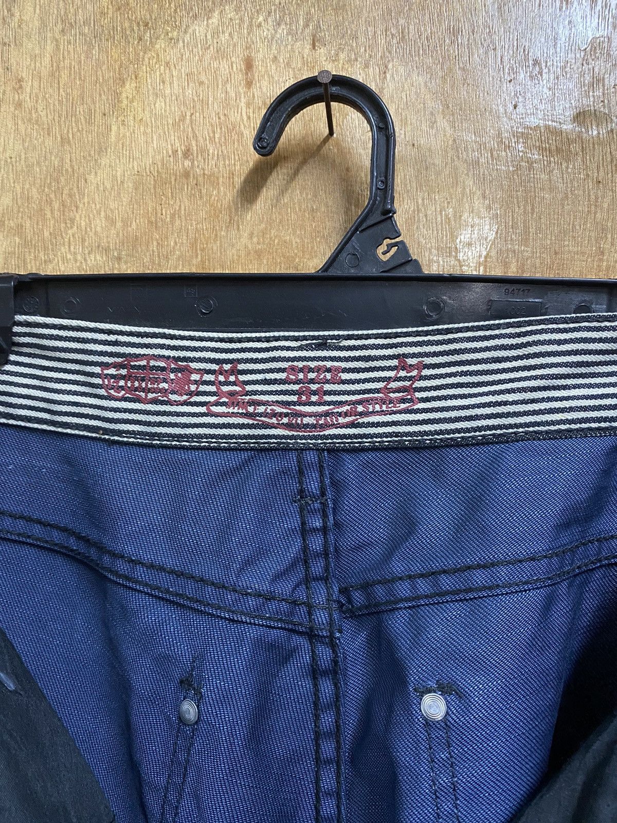 Tornado Mart Japanese Oil Cloth Unknown Brand Jeans @297 Size US 31 - 5 Thumbnail