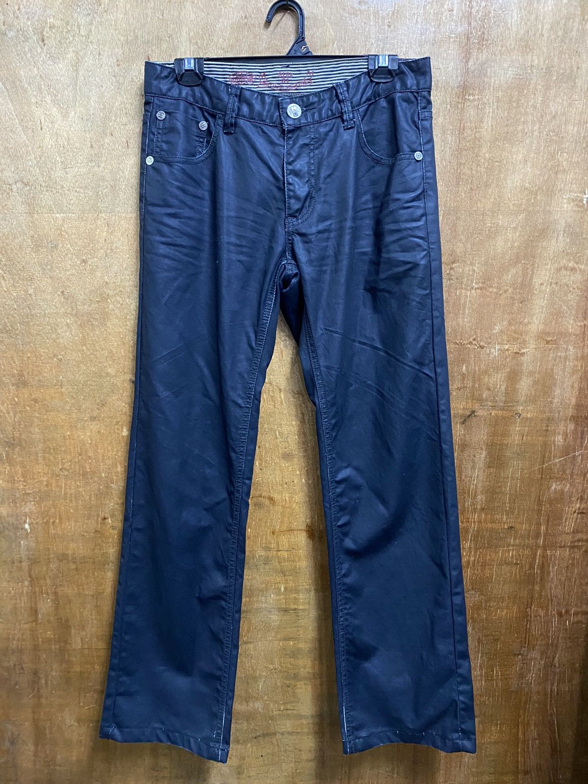 Tornado Mart Japanese Oil Cloth Unknown Brand Jeans @297 Size US 31 - 1 Thumbnail