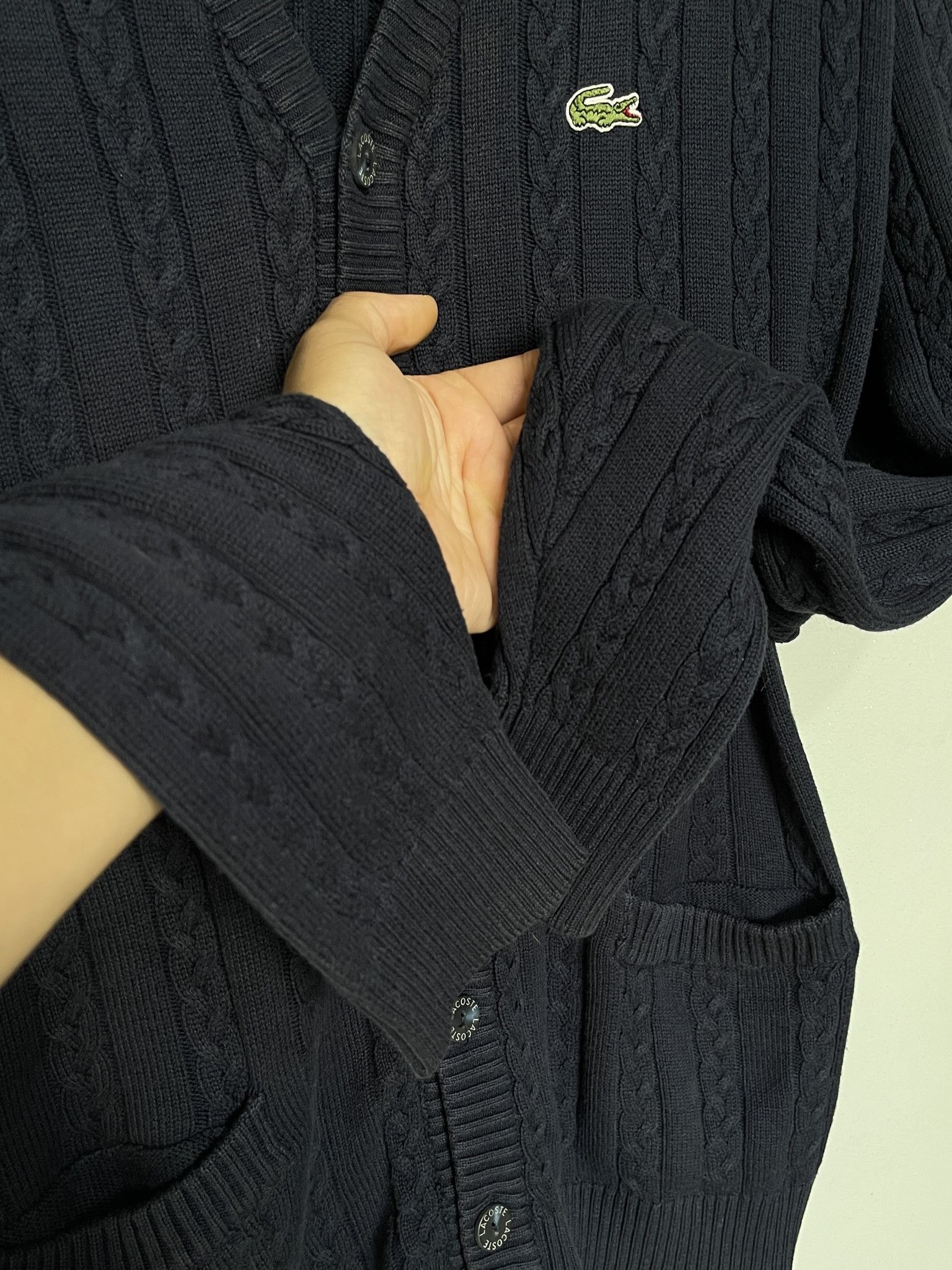 Lacoste 🔥vintage 90’s Cardigan cable lacoste size xl Size US XL / EU 56 / 4 - 4 Thumbnail