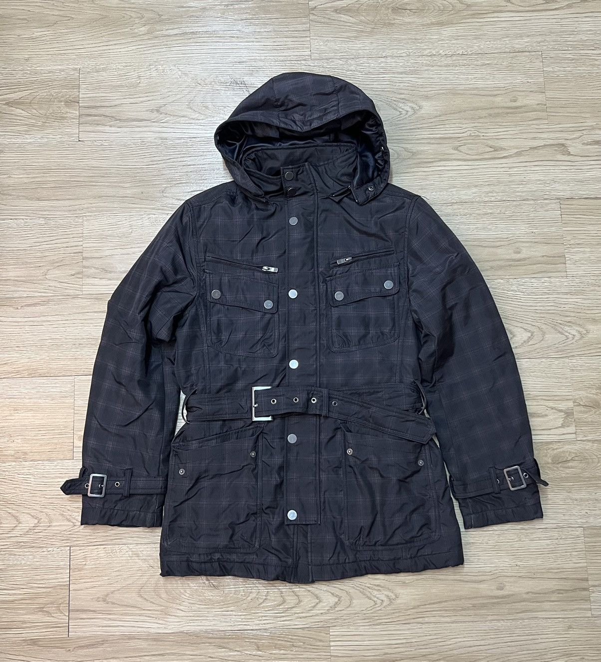 image of Bareback Japan Checkered Trench Coat, Men's (Size Medium)