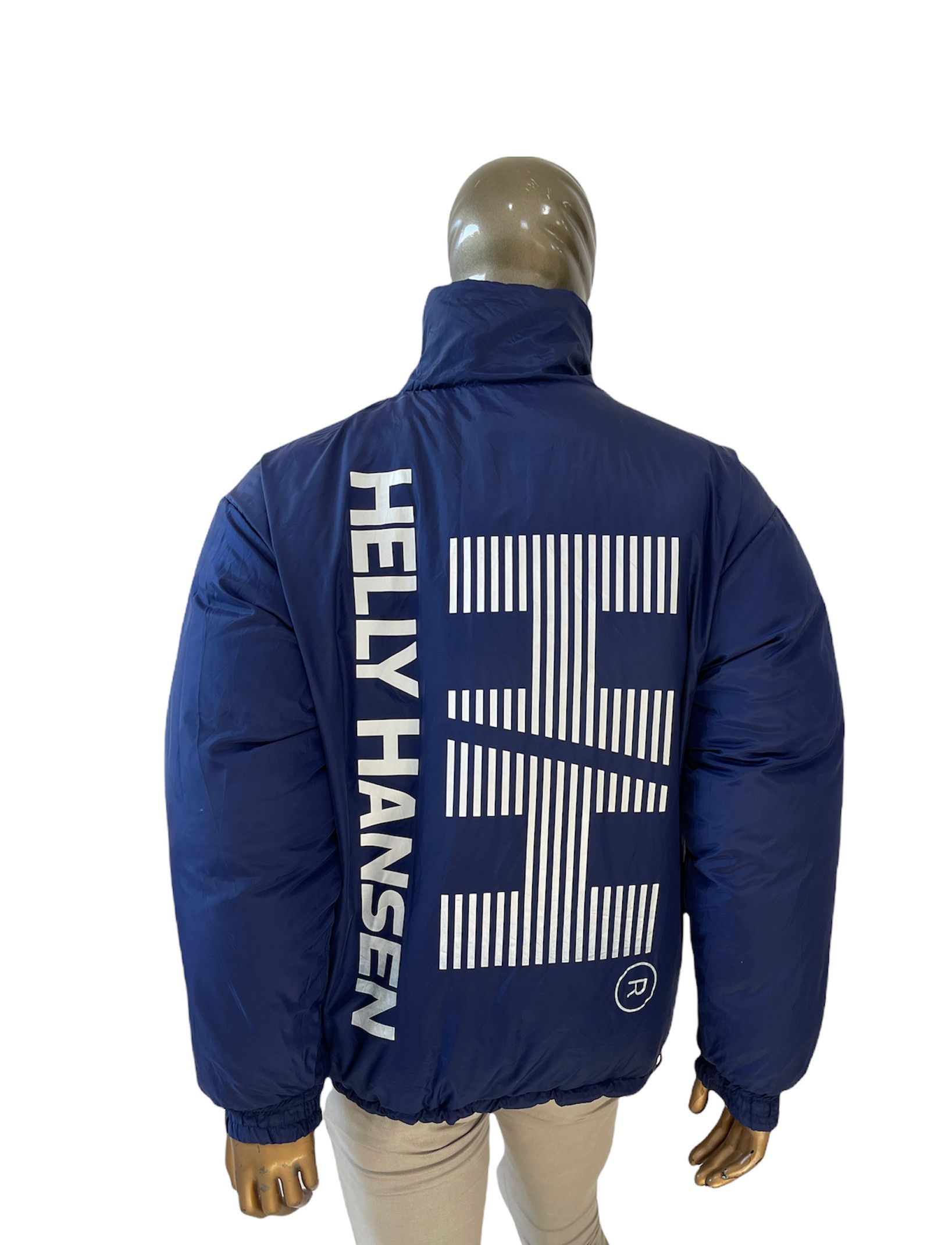 image of Biglogo Helly Hansen Puffer Jacket Reversible XL Size in Blue, Men's