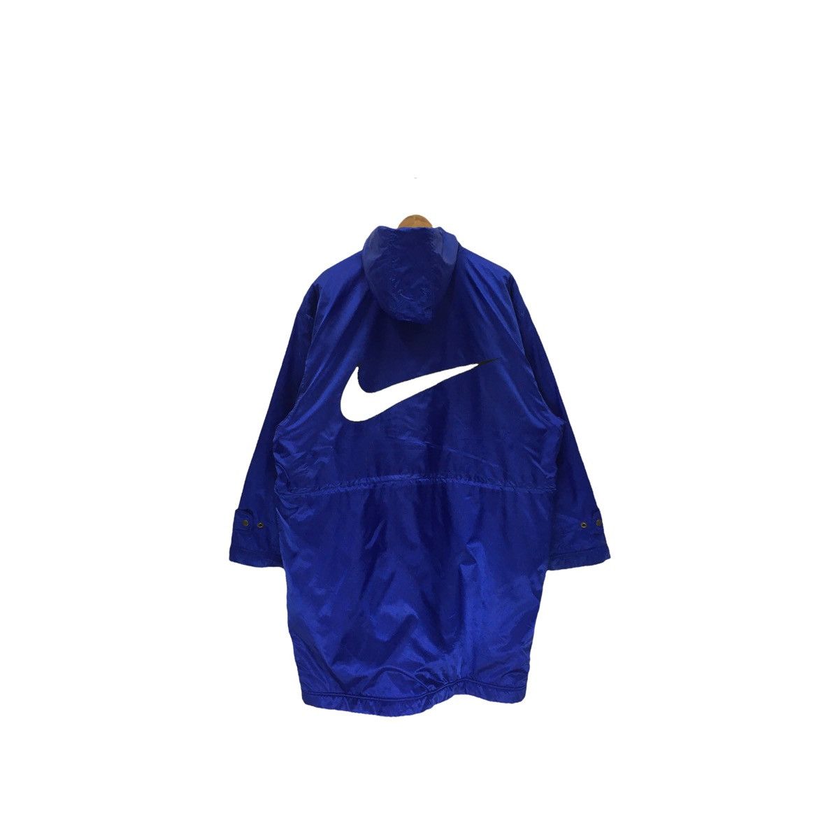Nike Vintage 90s Nike Big Swoosh Long Hoodie Jacket Size US L / EU 52-54 / 3 - 1 Thumbnail