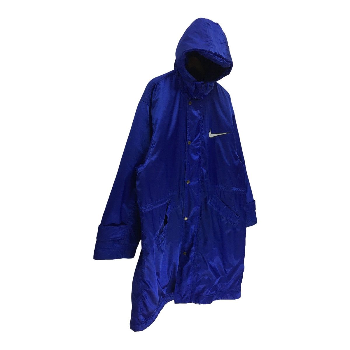 Nike Vintage 90s Nike Big Swoosh Long Hoodie Jacket Size US L / EU 52-54 / 3 - 8 Thumbnail