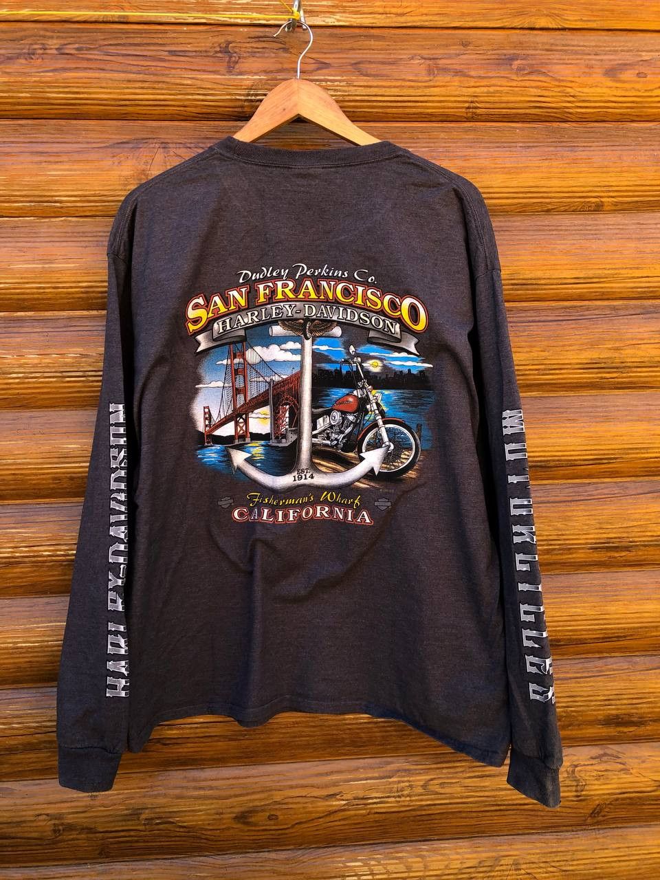 Vintage Vintage Harley Davidson San Francisco Ca Dudley Perkins Size US XL / EU 56 / 4 - 1 Thumbnail