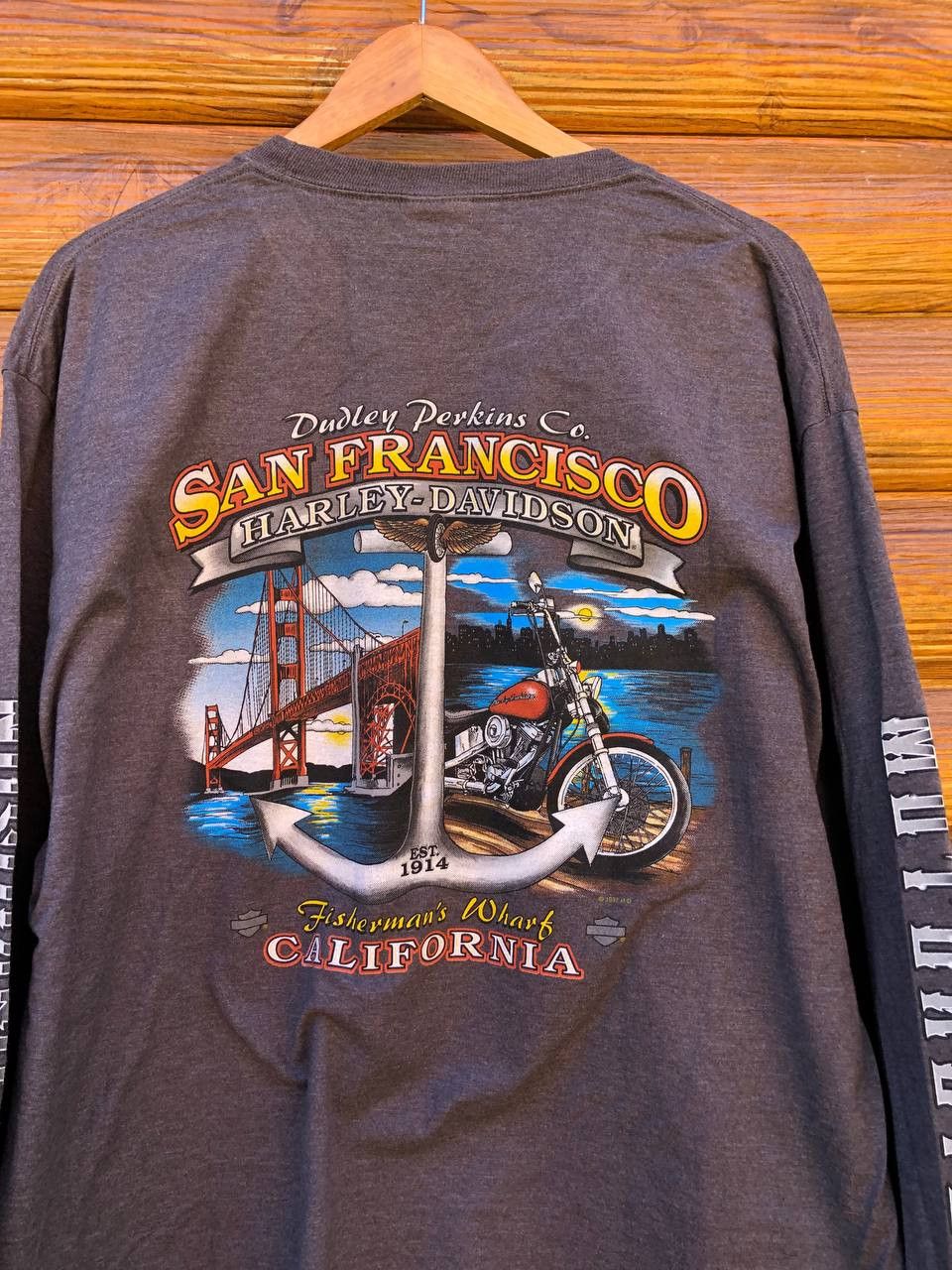 Vintage Vintage Harley Davidson San Francisco Ca Dudley Perkins Size US XL / EU 56 / 4 - 2 Thumbnail