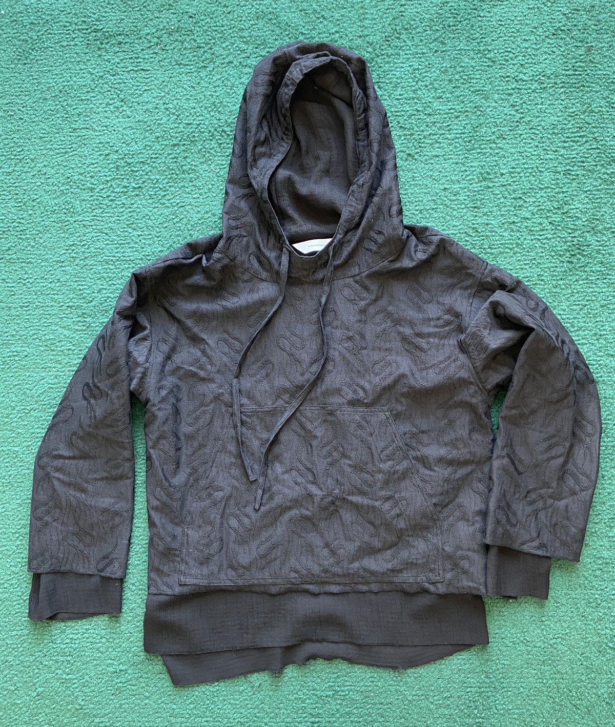 image of Sasquatchfabrix Layered Hoodie in Black, Men's (Size Medium)