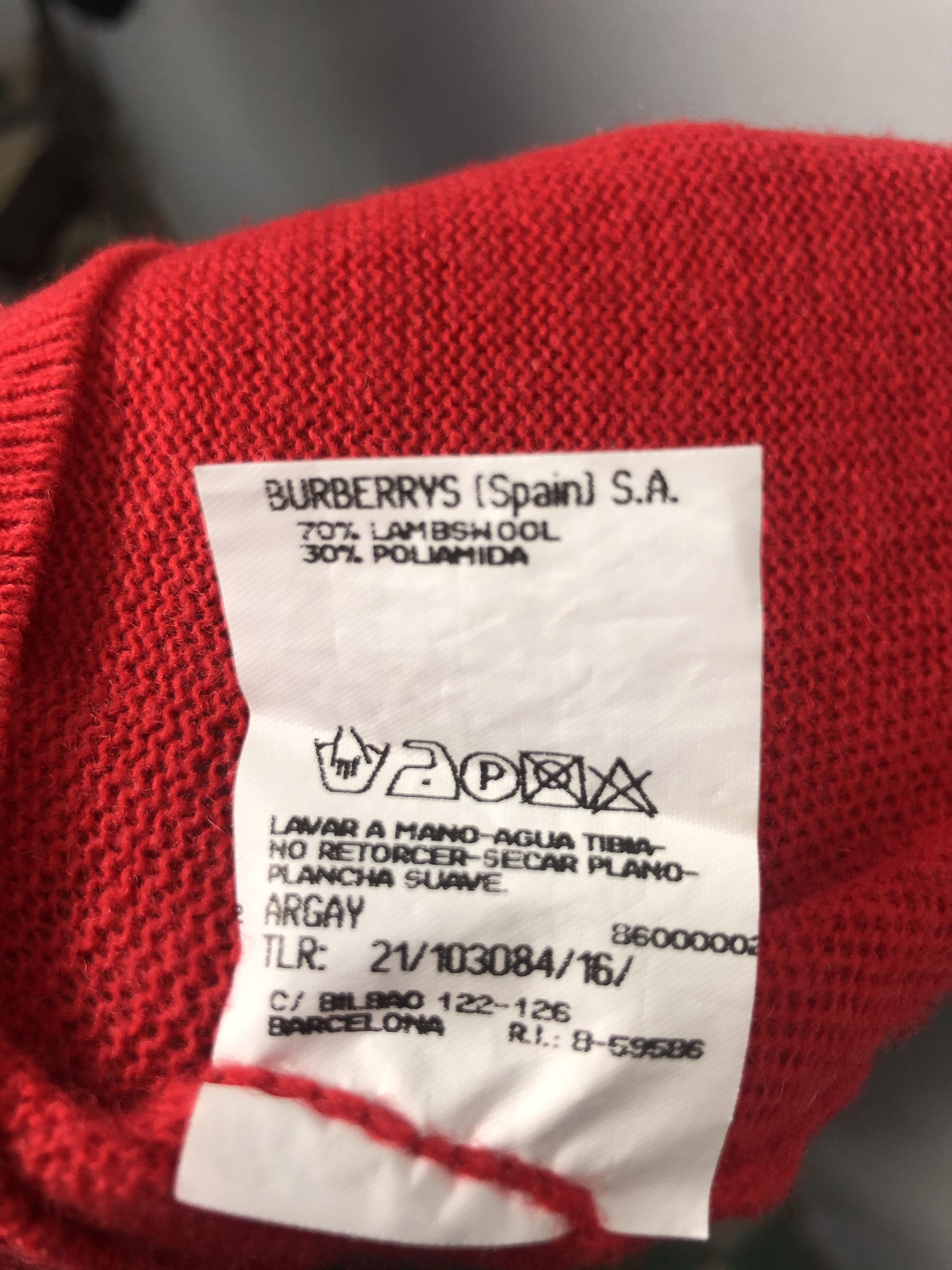 Burberry 🔥 Burberry London sweater jumper knitwear Small red Size US S / EU 44-46 / 1 - 4 Thumbnail