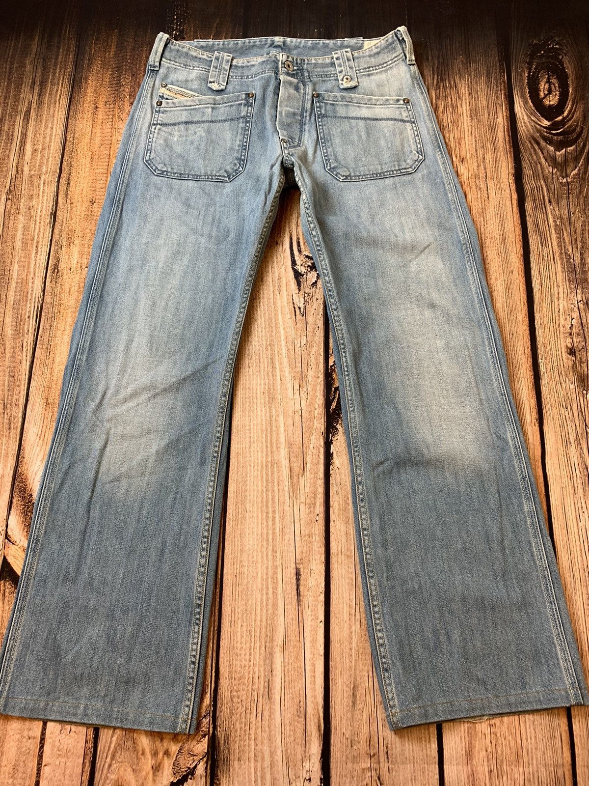 Diesel × Japanese Brand × Vintage Vintage pants Diesel y2k distressed wash Japan style denim Size US 32 / EU 48 - 1 Thumbnail