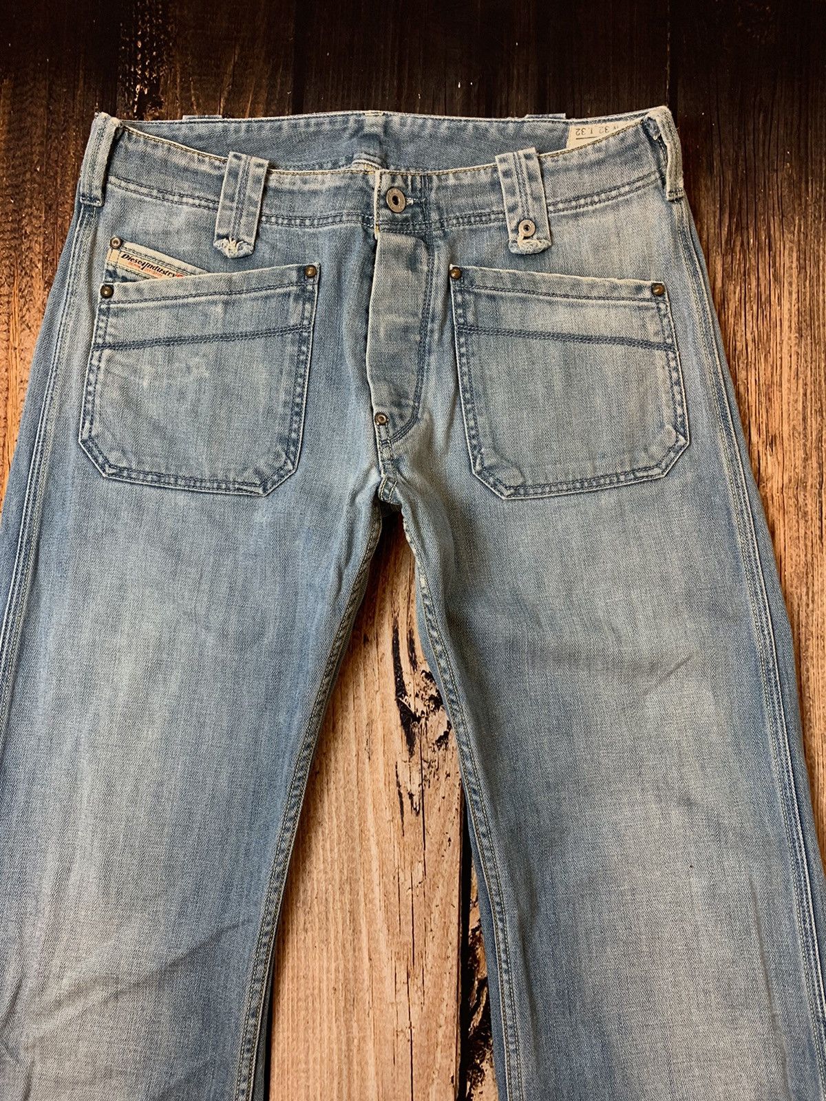 Diesel × Japanese Brand × Vintage Vintage pants Diesel y2k distressed wash Japan style denim Size US 32 / EU 48 - 2 Thumbnail