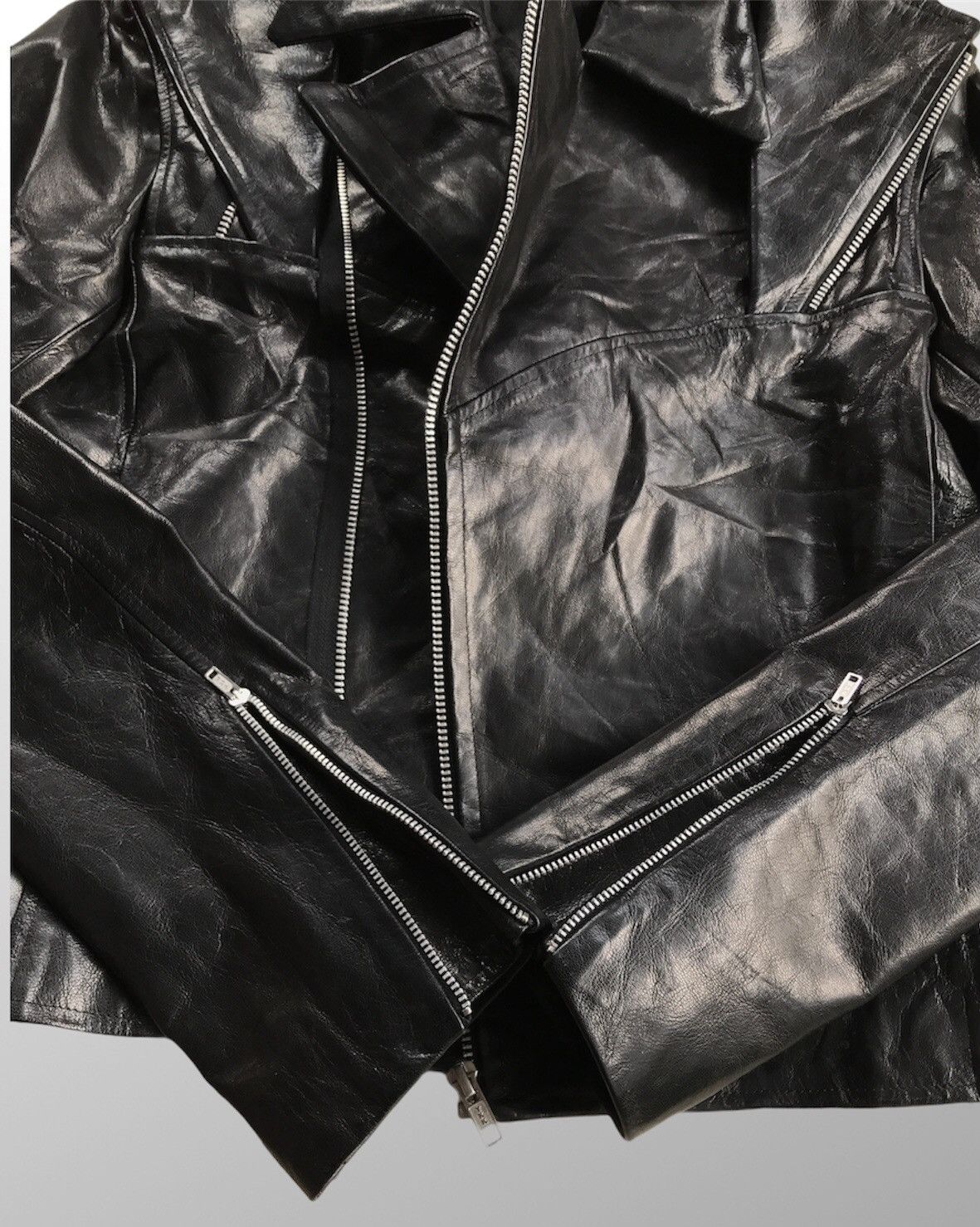Genuine Leather × Vintage Vintage Biker Jackets Size XS / US 0-2 / IT 36-38 - 8 Thumbnail