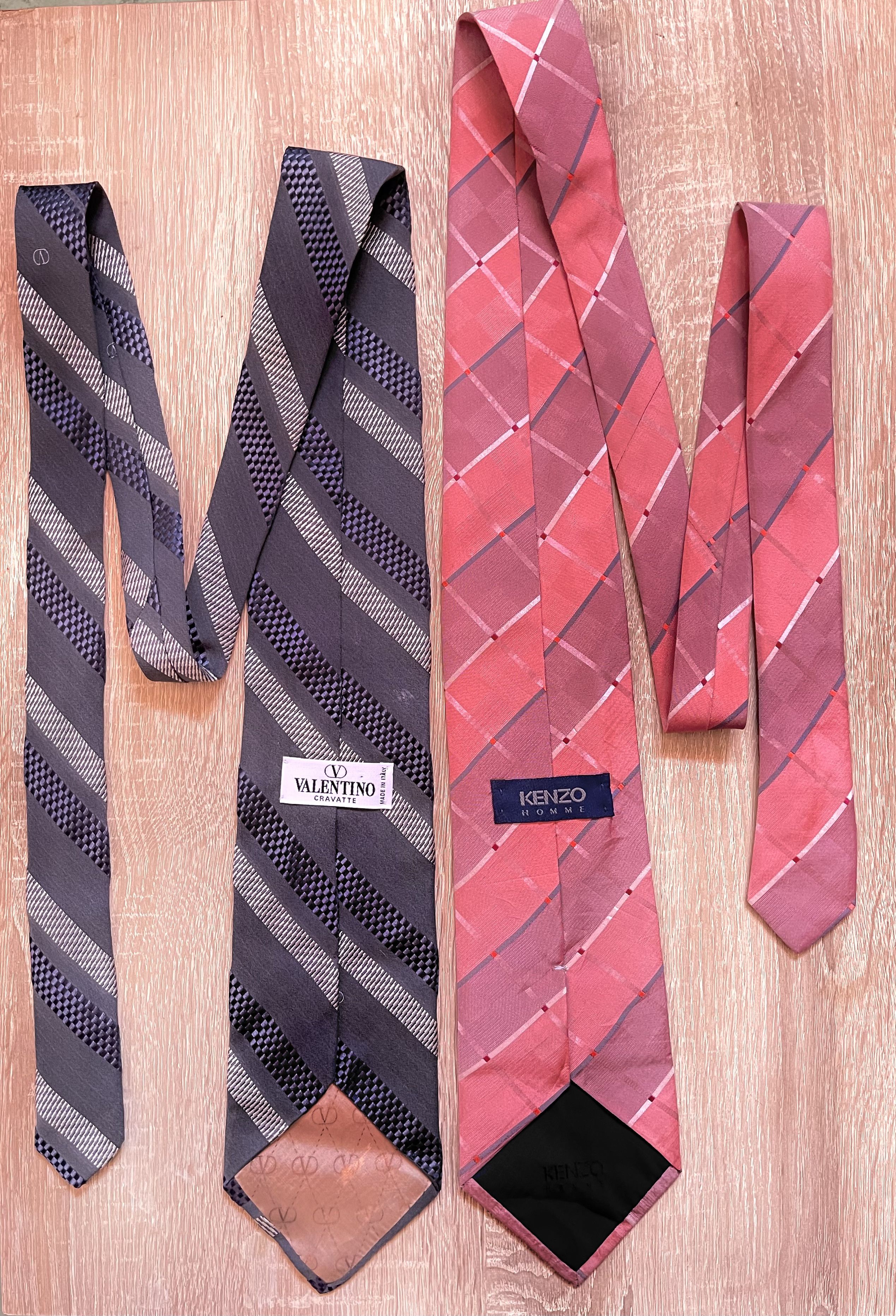 Valentino 🔥 2x silk ties valentino Garavani and Kenzo Gentlemen Size ONE SIZE - 2 Thumbnail