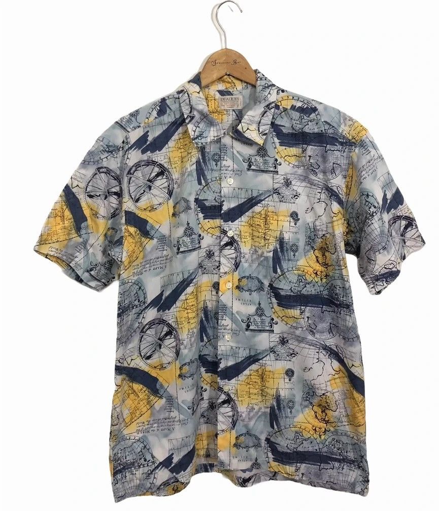 Vintage Vintage Map Motive Hawaiian Aloha Design Shirt Size US L / EU 52-54 / 3 - 1 Thumbnail