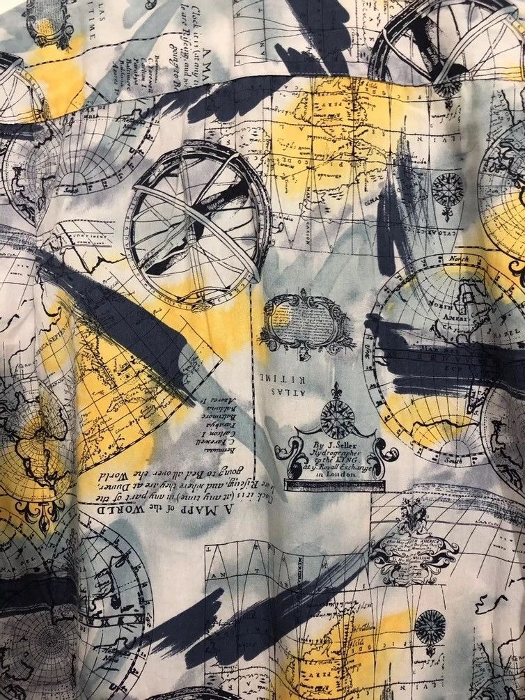 Vintage Vintage Map Motive Hawaiian Aloha Design Shirt Size US L / EU 52-54 / 3 - 7 Thumbnail