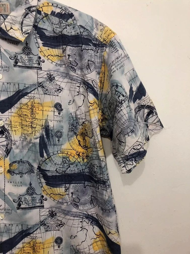 Vintage Vintage Map Motive Hawaiian Aloha Design Shirt Size US L / EU 52-54 / 3 - 4 Thumbnail