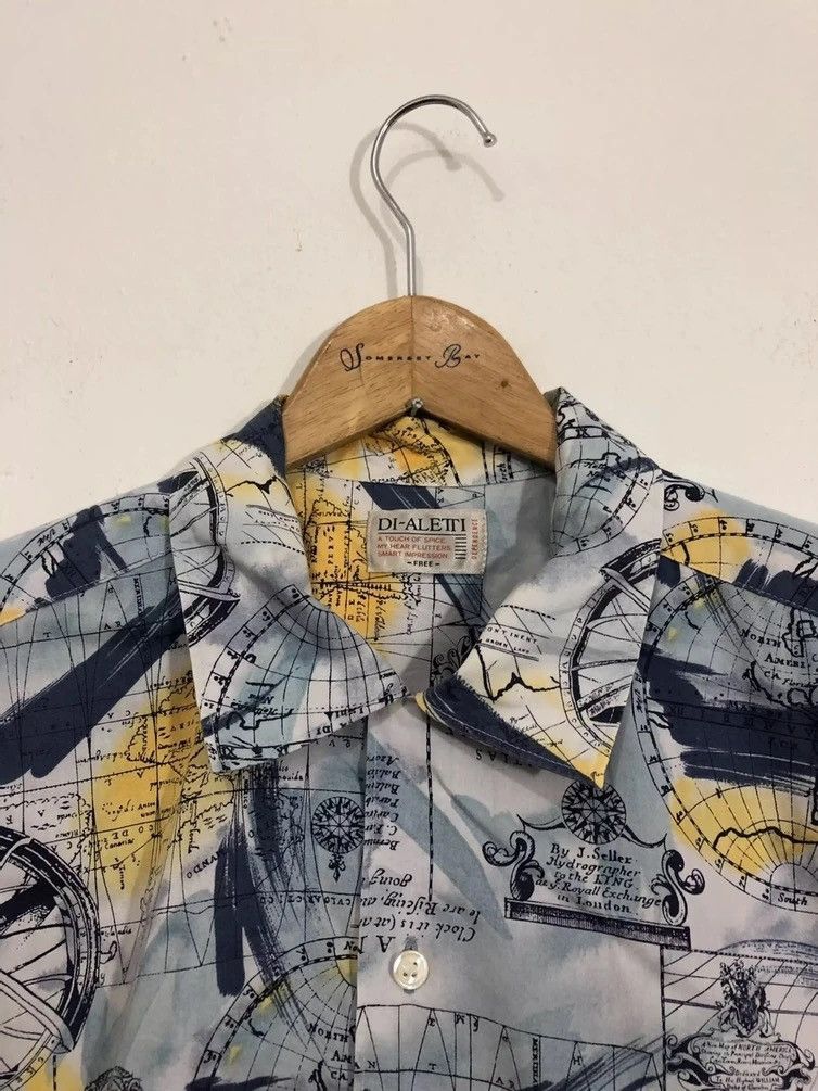 Vintage Vintage Map Motive Hawaiian Aloha Design Shirt Size US L / EU 52-54 / 3 - 3 Thumbnail