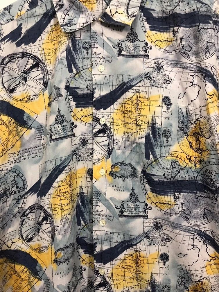 Vintage Vintage Map Motive Hawaiian Aloha Design Shirt Size US L / EU 52-54 / 3 - 5 Thumbnail