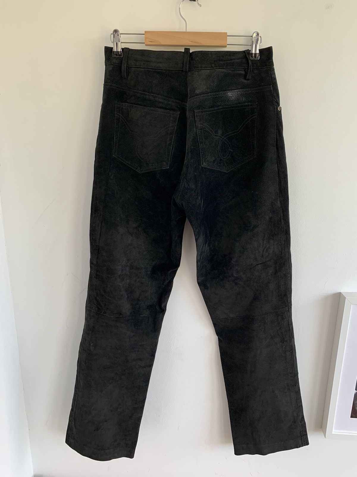 Genuine Leather Vintage Suede Leather Avant Garde Pants Size 28" / US 6 / IT 42 - 6 Thumbnail