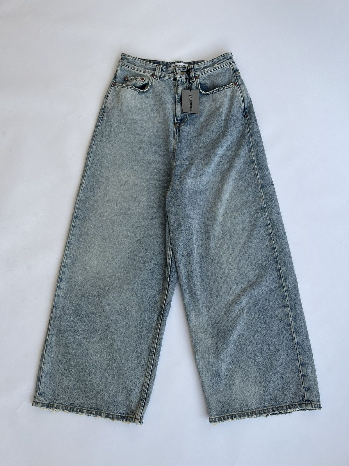 image of Balenciaga Low Crotch Denim in Light Blue, Men's (Size 28)