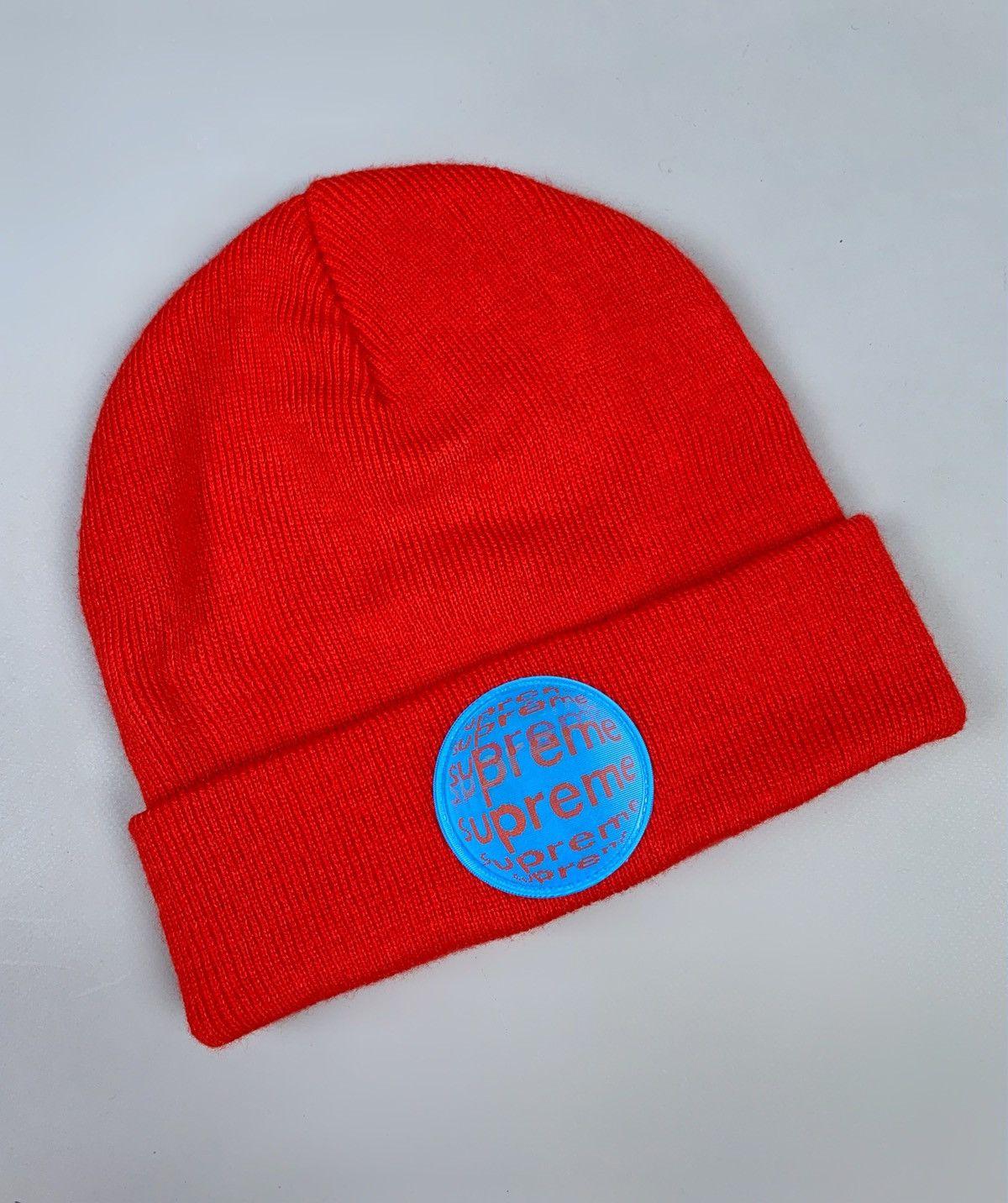 Supreme Supreme Lenticular Patch Beanie Red Winter Hat One Size Size ONE SIZE - 7 Thumbnail