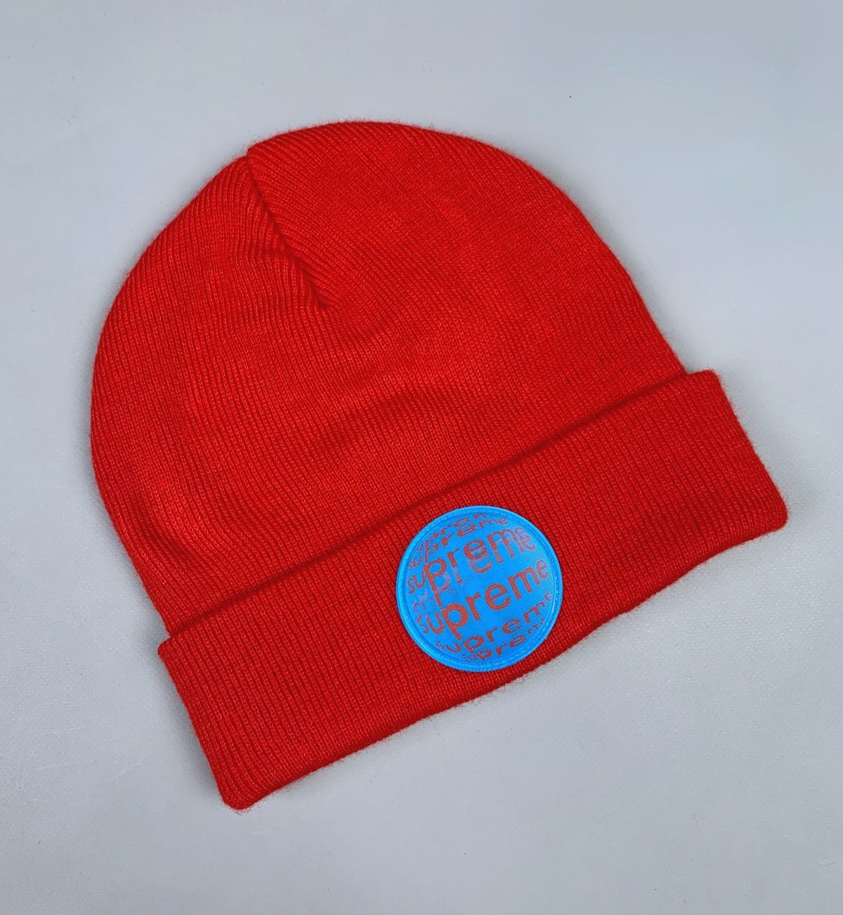 Supreme Supreme Lenticular Patch Beanie Red Winter Hat One Size Size ONE SIZE - 1 Thumbnail