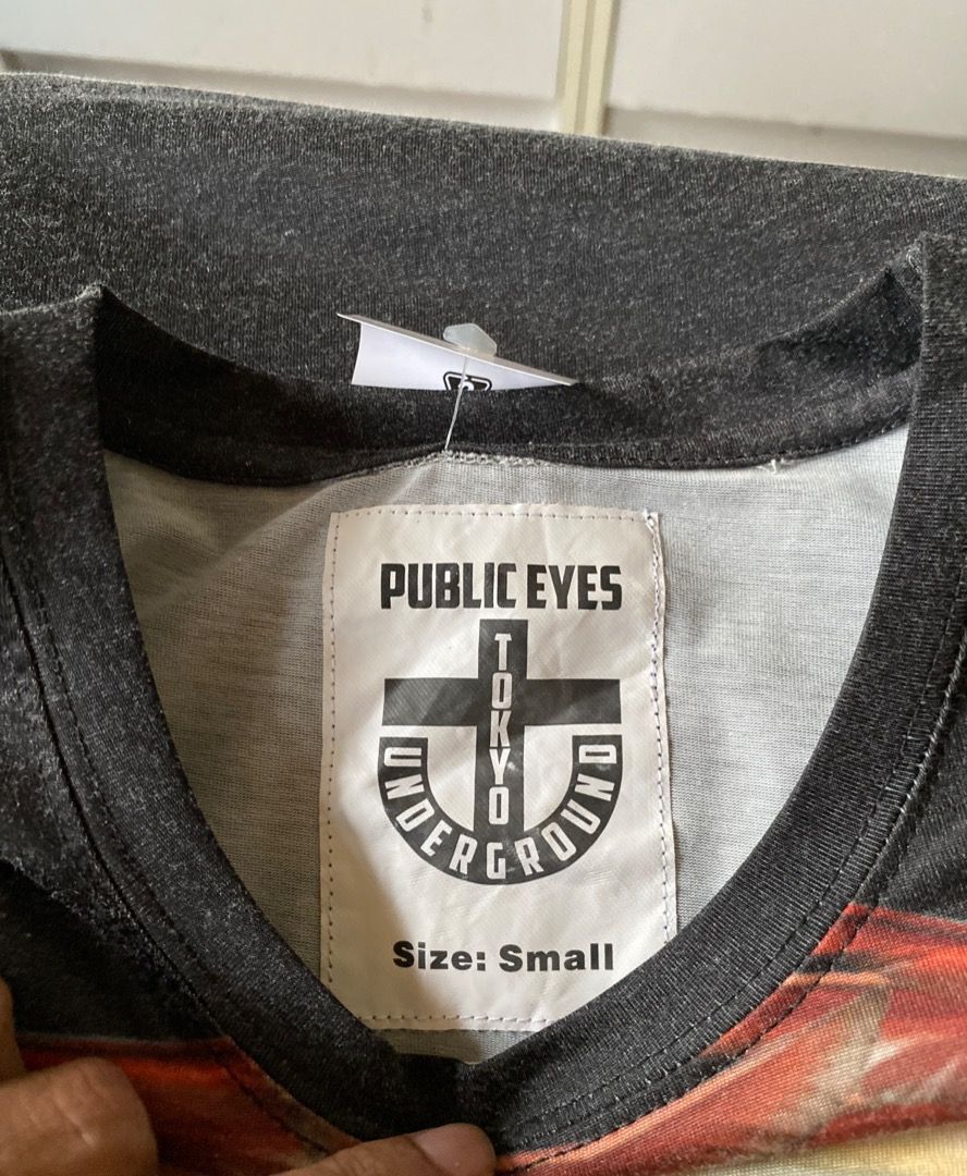 Japanese Brand COOL PRINT PUBLIC EYES BY TOKYO UNDERGROUND T SHIRT Size US S / EU 44-46 / 1 - 6 Thumbnail